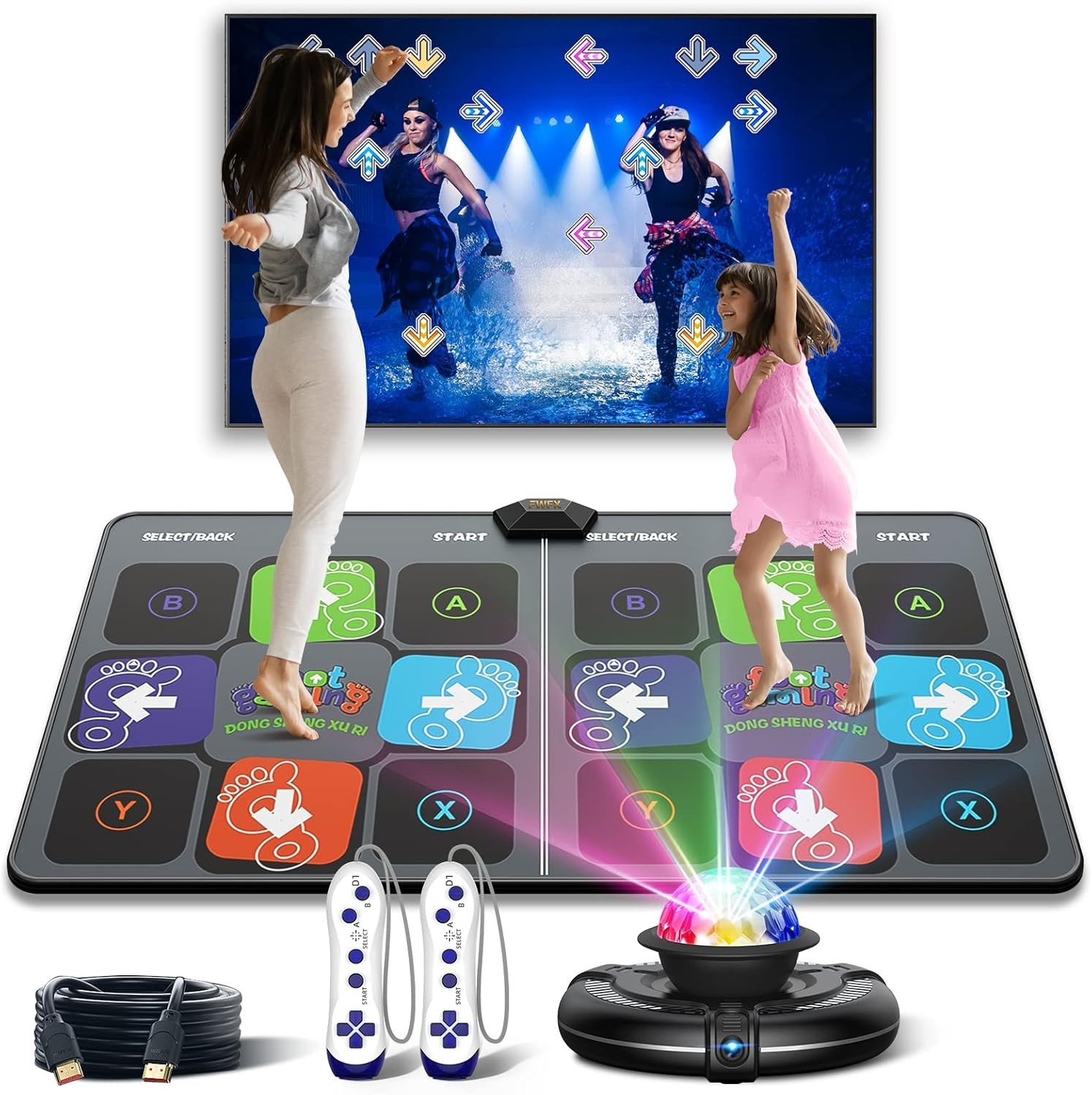 Musical Dance Mat for Kids & Adults – 65.4″ Wireless Gaming Fun for Families