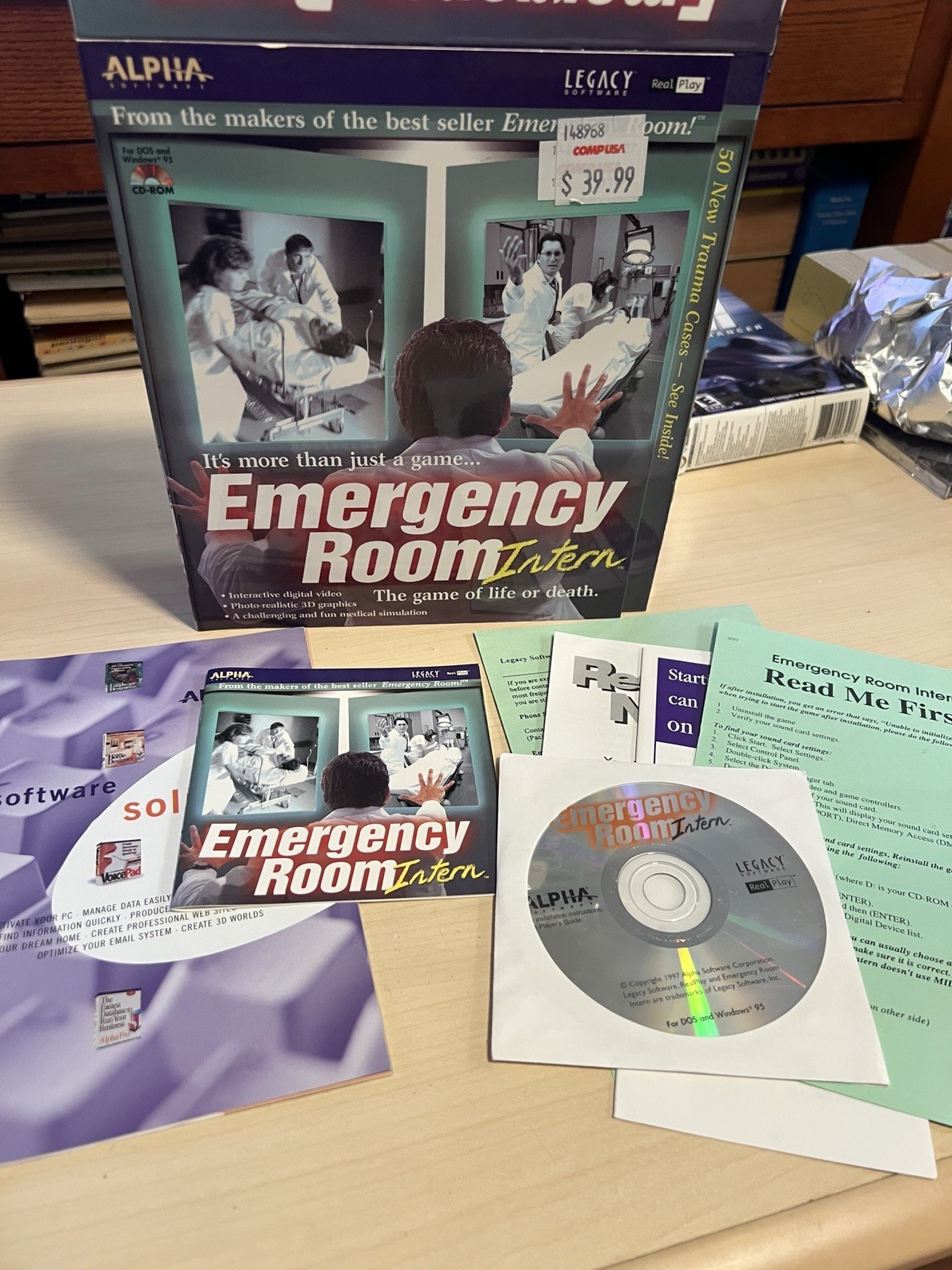IBM Emergency Room & ER Intern CD‑ROM PC Game Vintage Medical Simulation