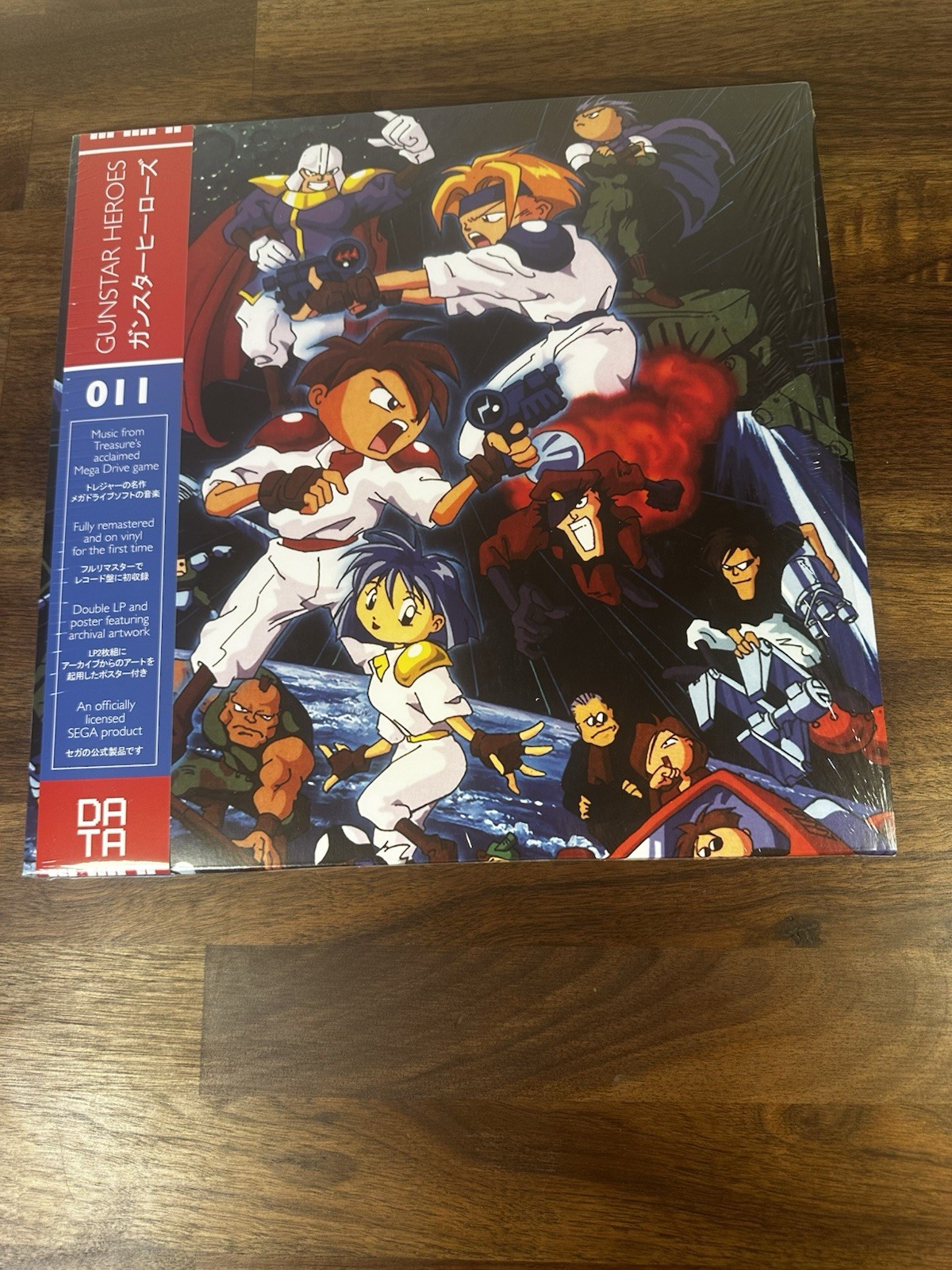 Gunstar Heroes OST Data Discs 011 Red Blue Split 2LP 45RPM In Shrink NM Sega