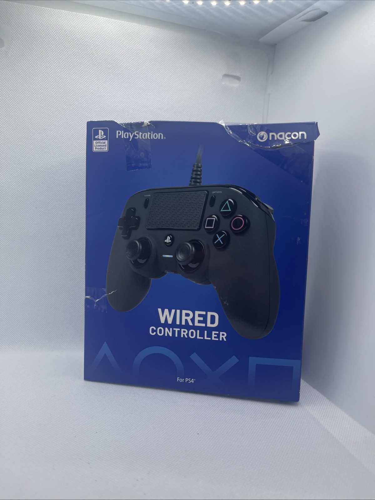Nacon Wired Controller Sony Playstation 4 Ps4 Black Gamepad Joystick Open
