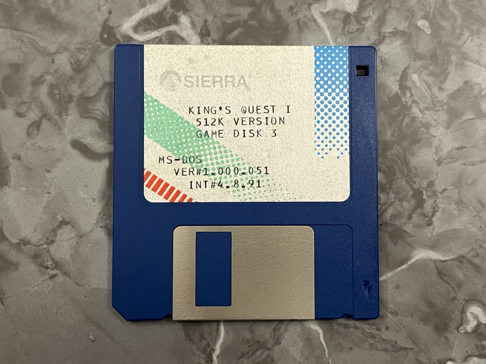 Sierra King’s Quest I 512K Version MS-DOS Floppy Disks 1-3 1991 Adventure Game