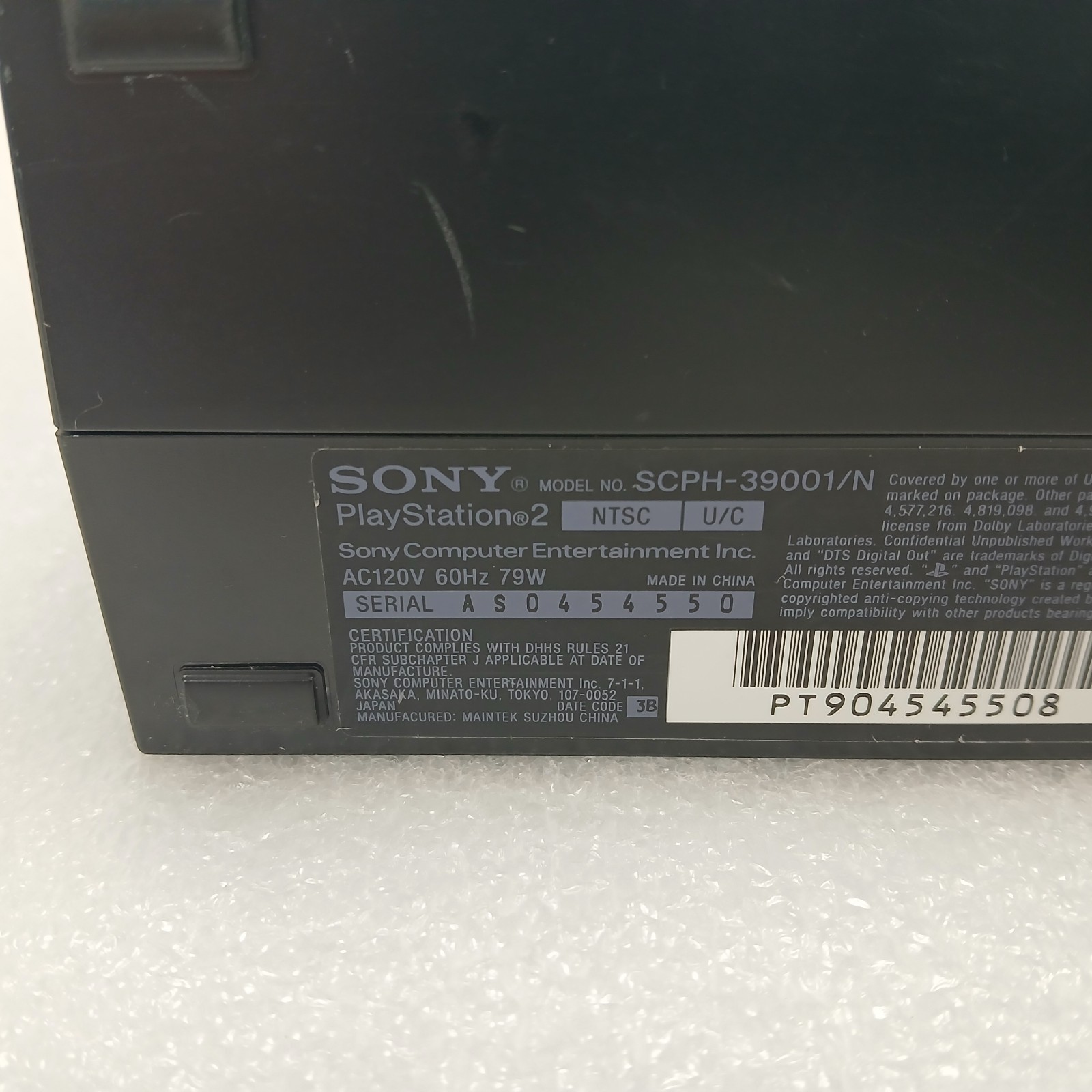 Sony PlayStation 2 PS2 Fat SCPH-39001 Console and SATA Adapter Tested & Working