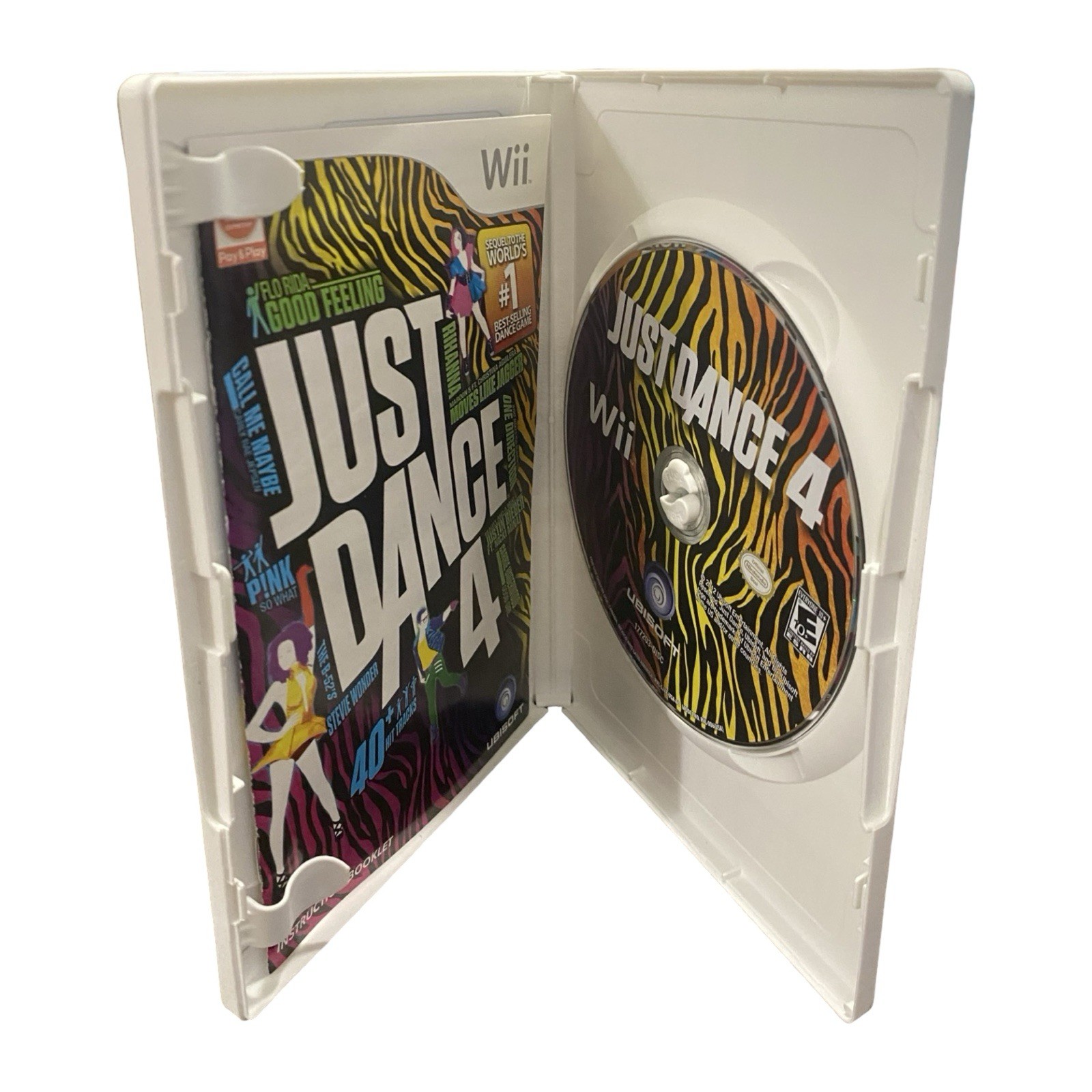 Just Dance 4 – Nintendo Wii Game – COMPLETE Game Case Inserts & Manuel booklet