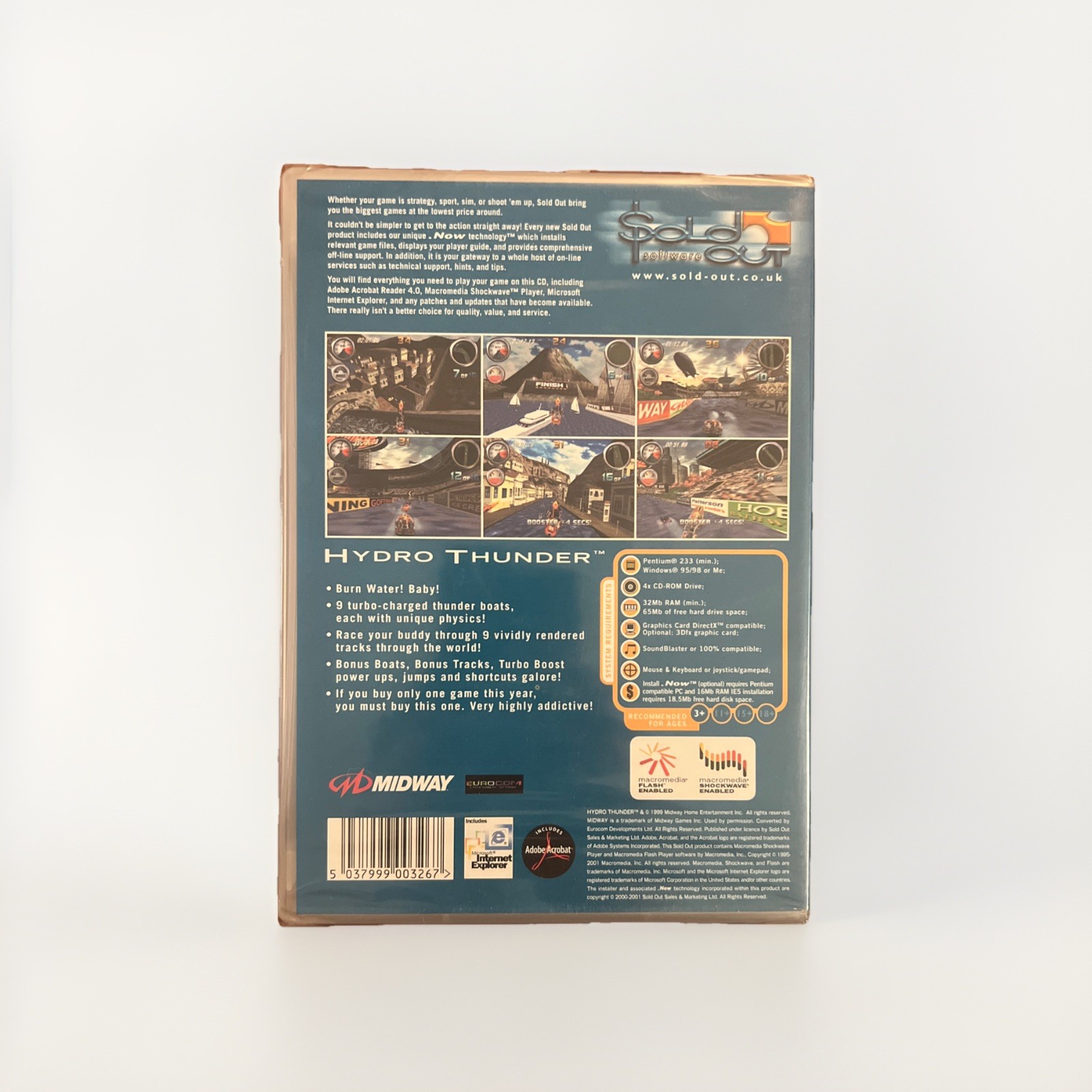 Hydro Thunder (1999) PC CD-ROM – Brand New, Sealed – Rare!