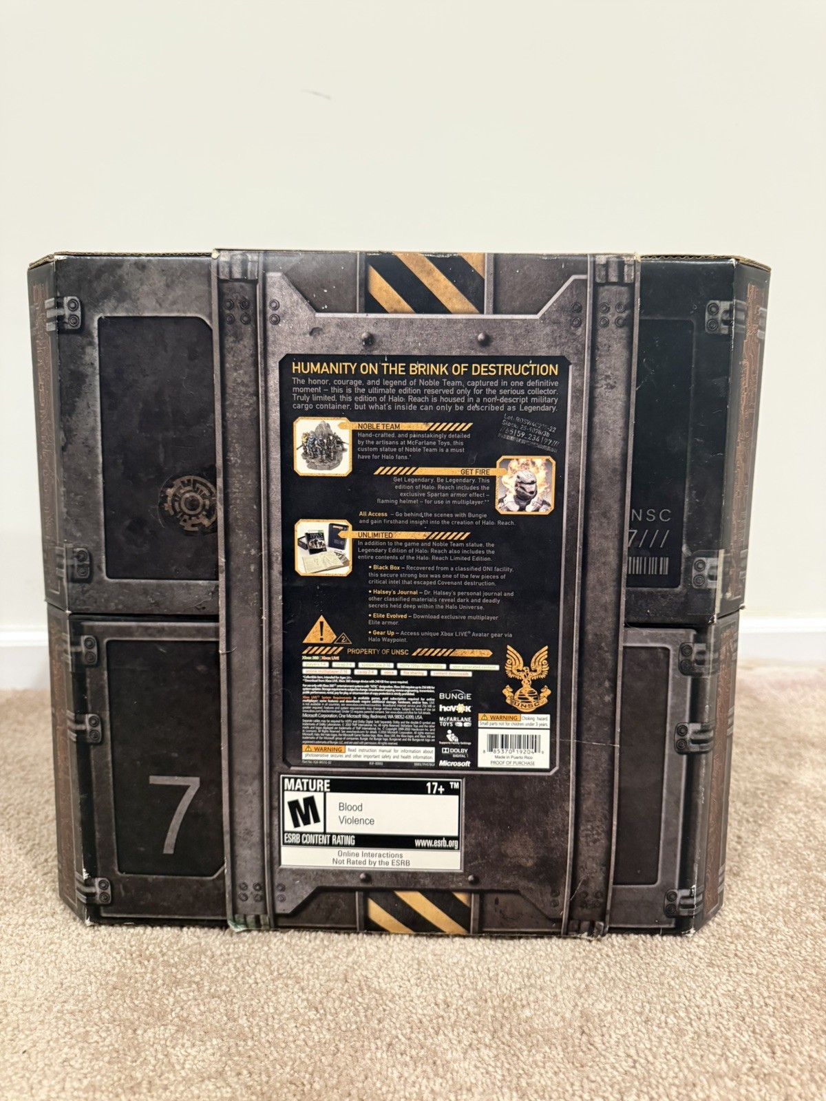 Halo Reach Legendary Edition for Xbox 360 CIB Complete – Statue Never Setup