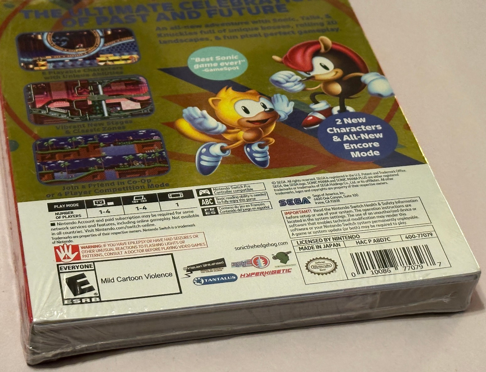 Sonic Mania Plus (Nintendo Switch) Gold Foil Cover with Artbook *NEW, SEALED*
