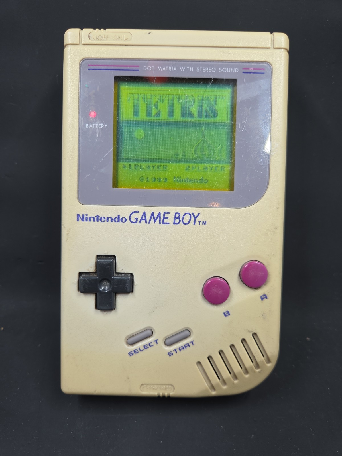 Nintendo Game Boy Launch Edition Handheld System – Gray – W/ Tetris & Game Watch