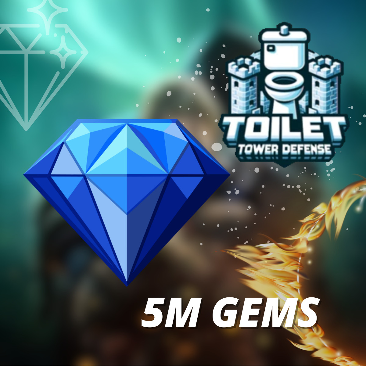 5 Million Gems Toilet Tower Defense ~ TTD Gems ~ TTD ~ 5 Million 💎Affordable💎