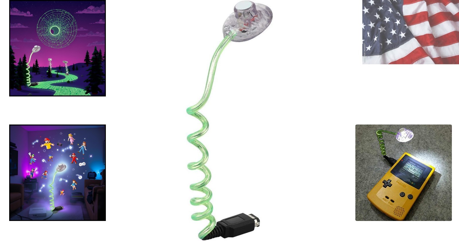 Flexible LED Night Worm Light for Game Boy Color Pocket for GBC GBP Screen Li…
