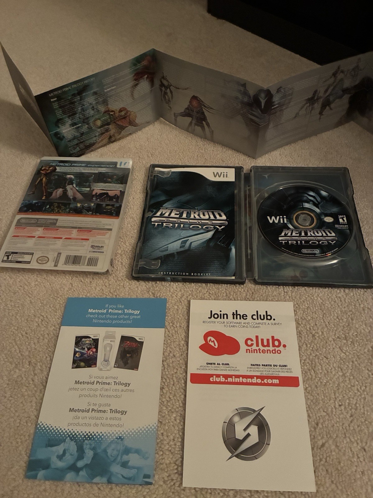 Metroid Prime Trilogy Collector’s Edition (Nintendo Wii, 2009) Steelbook CIB