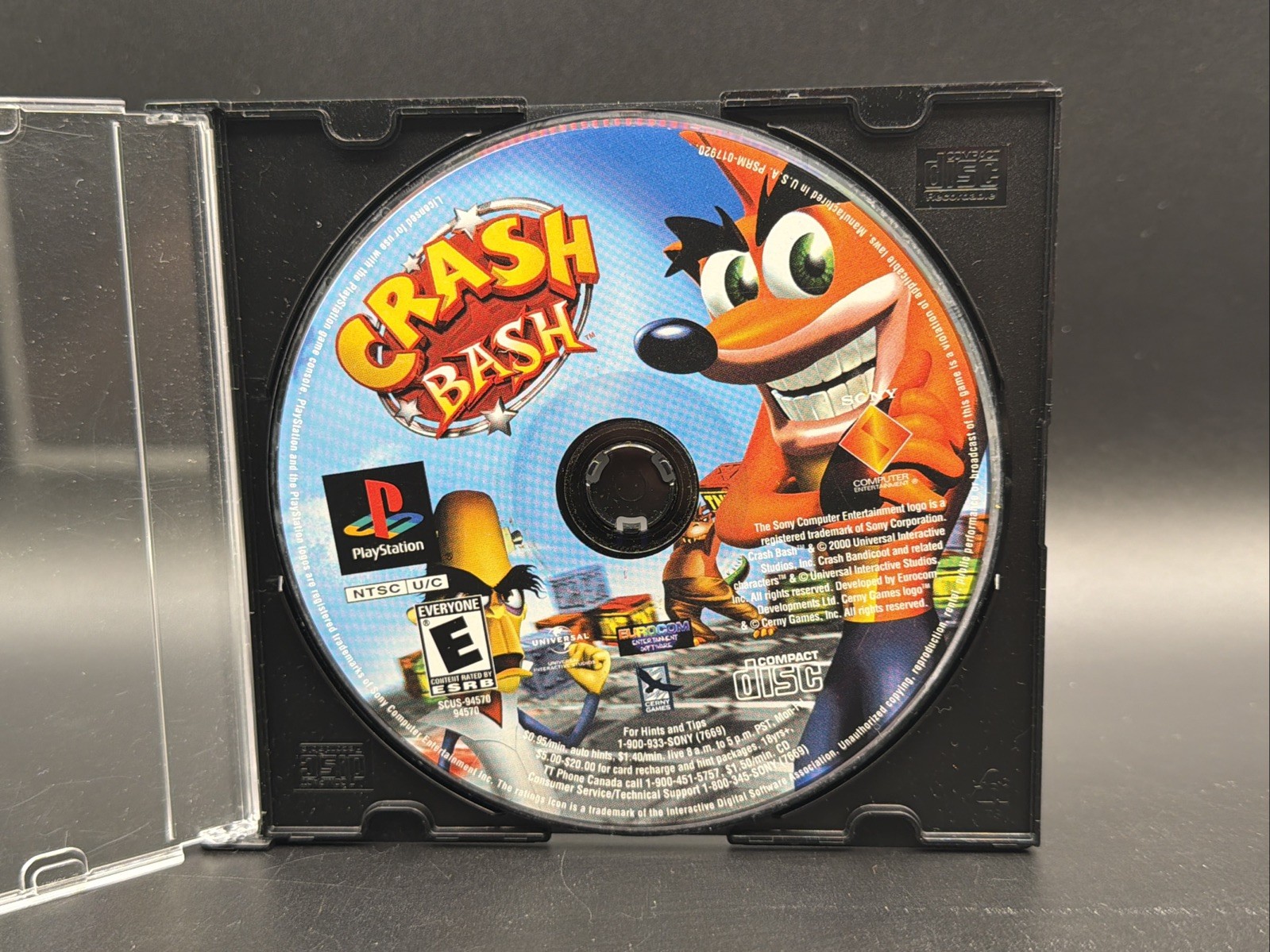 Crash Bash Sony Playstation One Ps1 Disc Only Resurfaced Tested Working