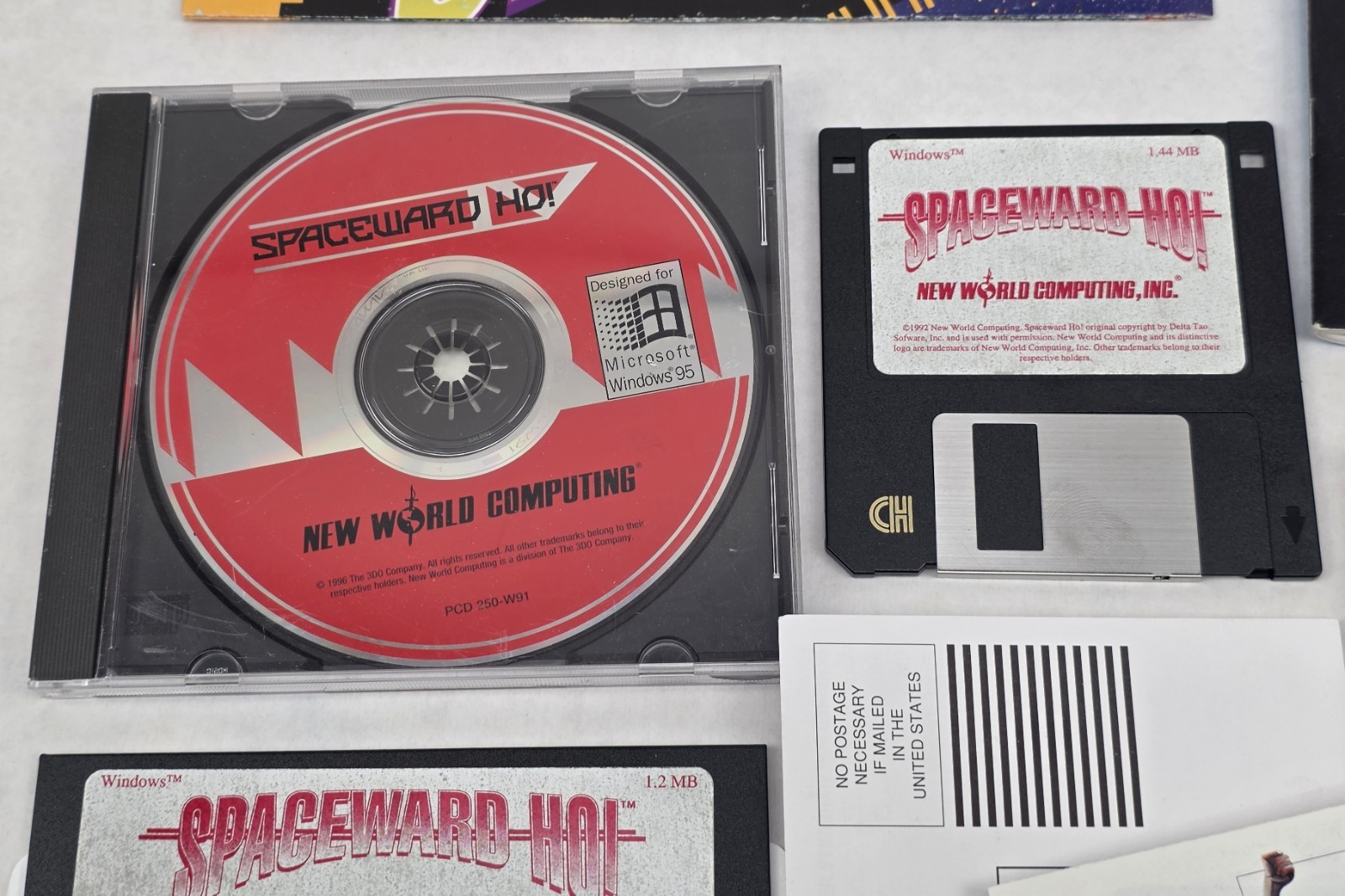 Spaceward Ho! BIG BOX PC 3.5″ & 5.25″ Floppy + CD-Rom 1992 New World Computing