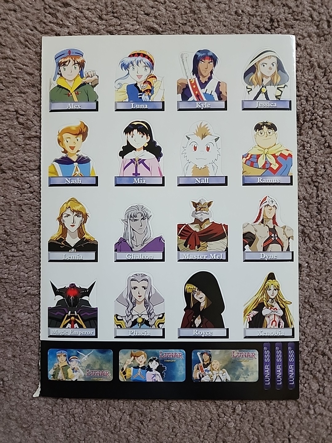 PS1 Playstation Lunar Silver Star Complete Guide w/ Stickers