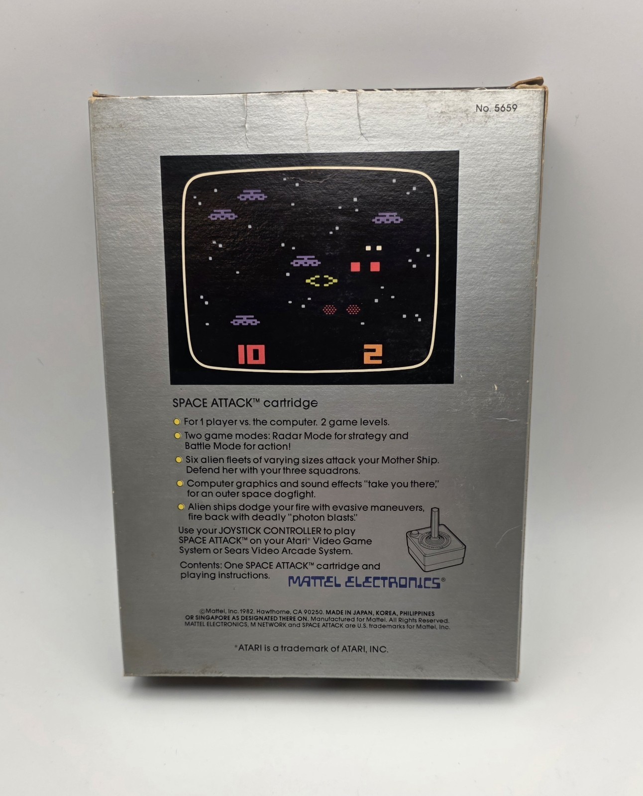 Atari 2600 Video Game Space Jockey Vidtec Space Attack Network CIB 1982