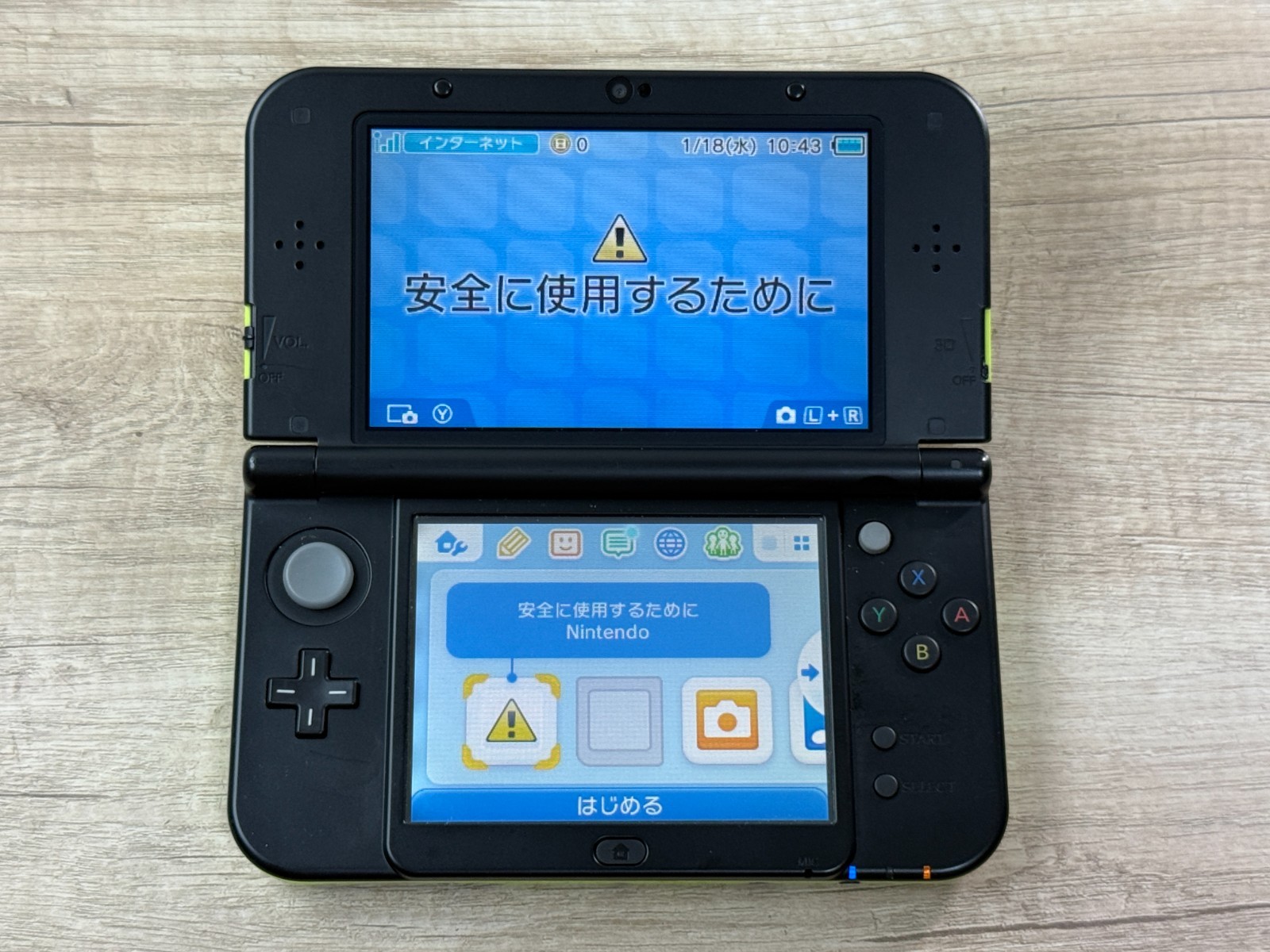 RANK B+ Nintendo New 3DS XL Lime Black Console Tested Japan ver D6208