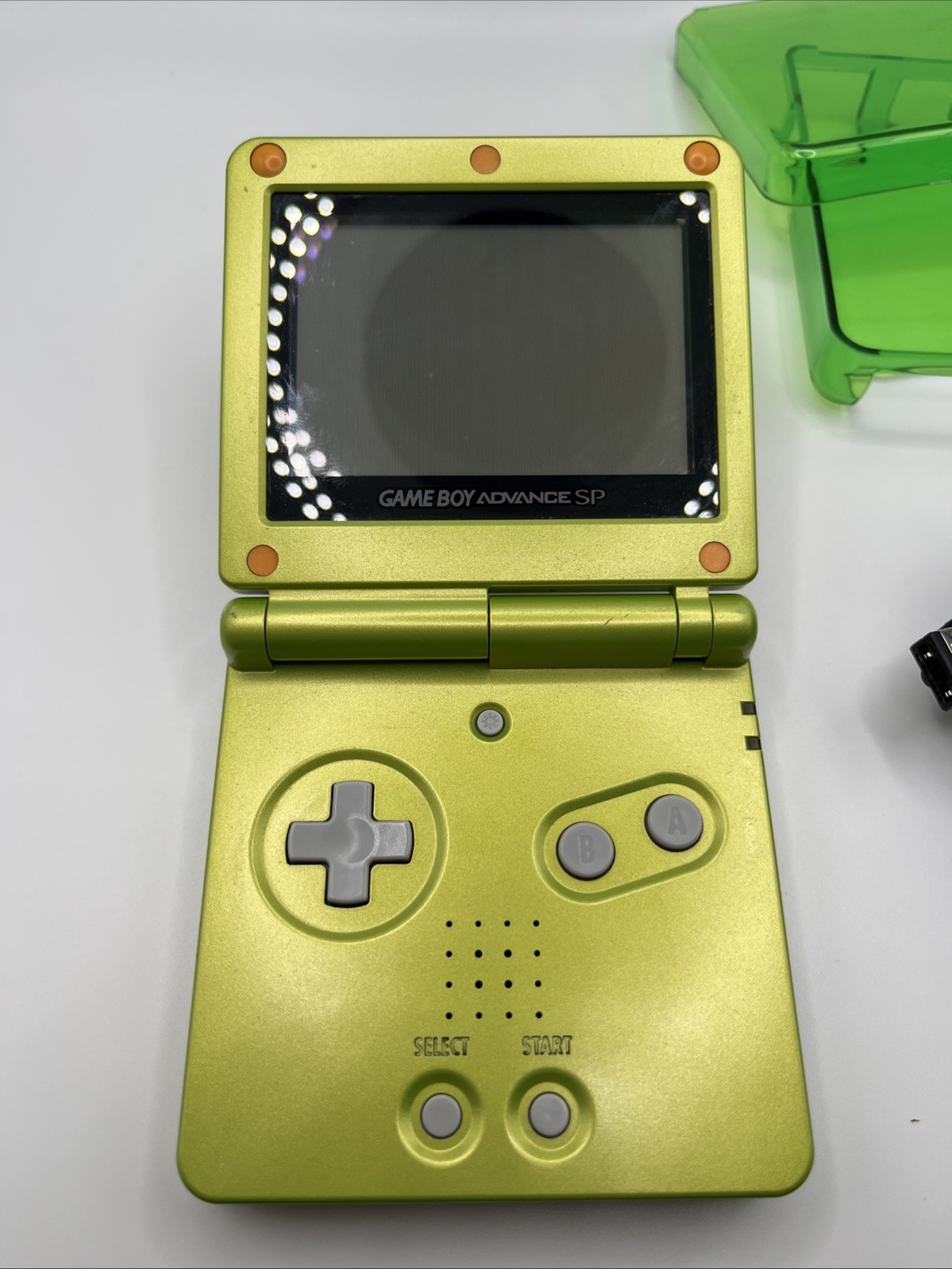 Nintendo Game Boy Advance SP Lime Green Edition W Charger – Case & Game