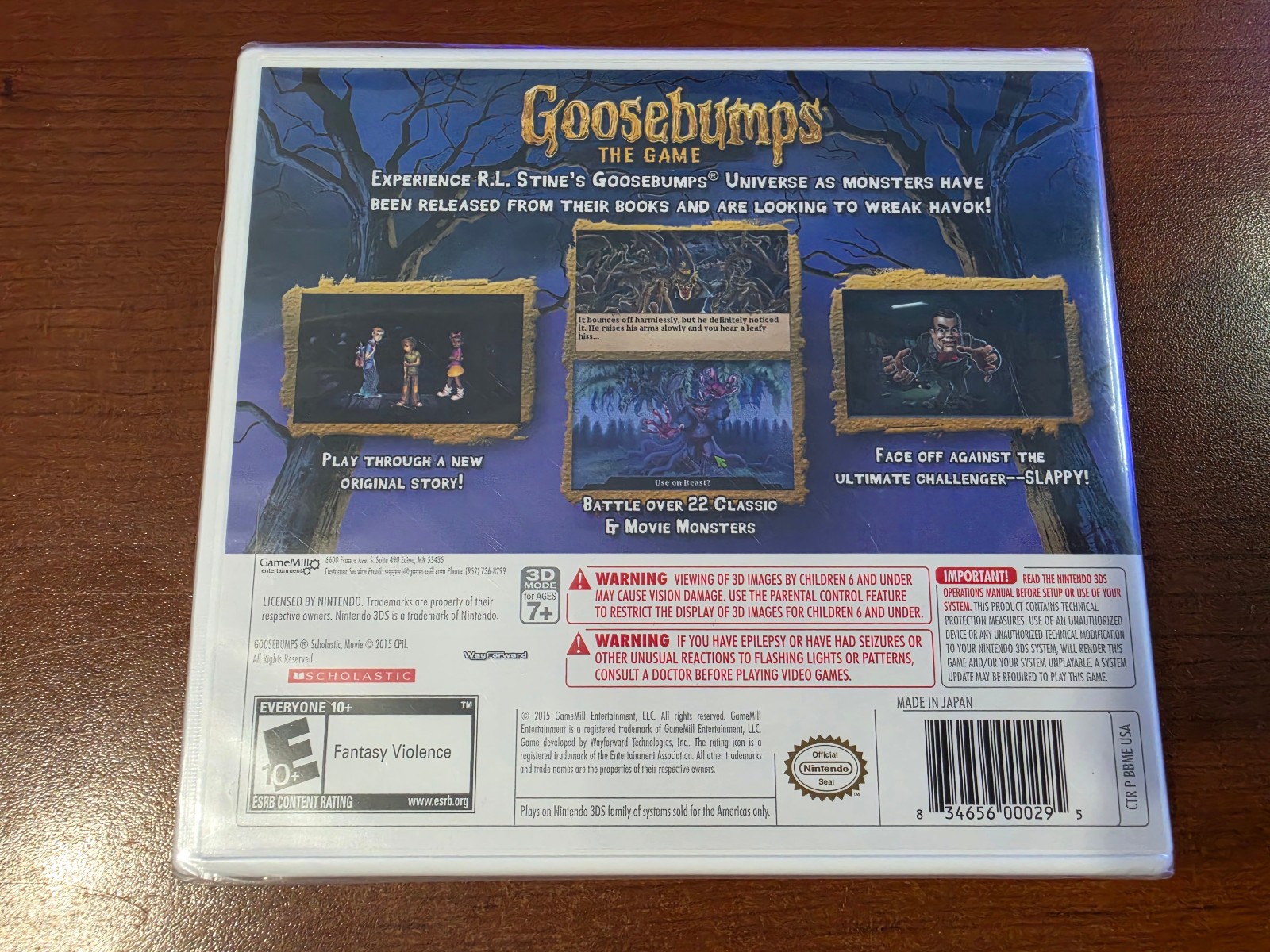 Goosebumps: The Game (Nintendo 3DS, 2015) Brand NEW / Sealed