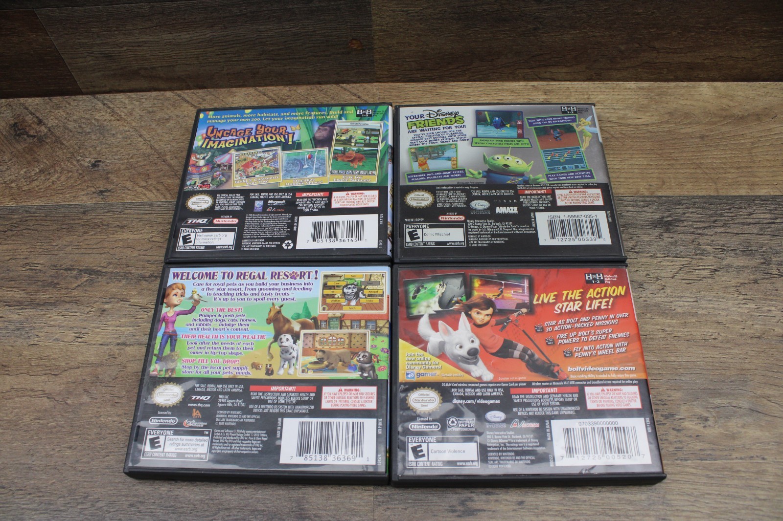 Lot of 4 DS Games, Disney Friends, Zoo Tycoon 2, Bolt & More. Tested Fast Ship