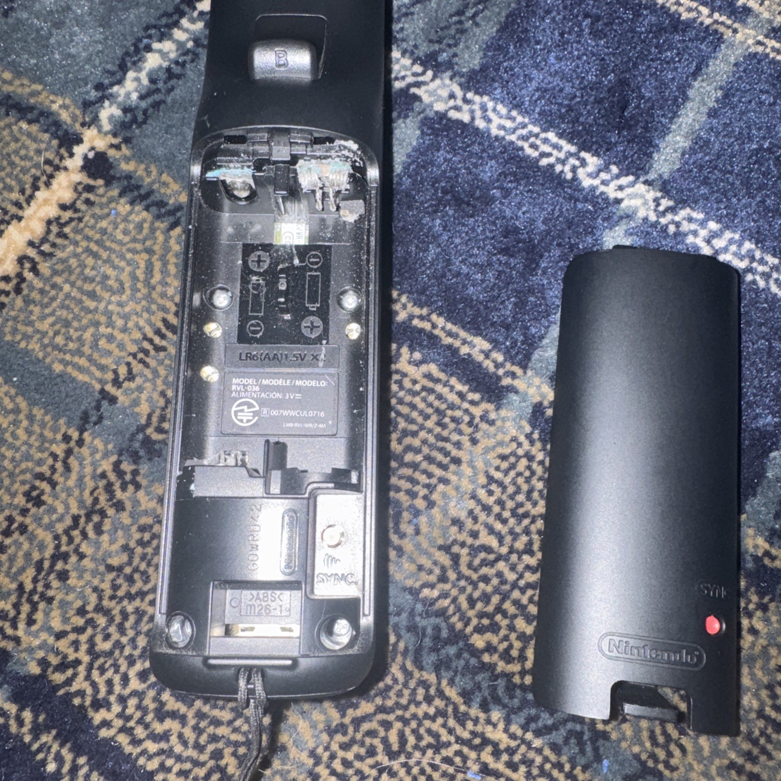 Nintendo OEM Wii Remote Black Motion Plus Controller Official Tested RVL-036