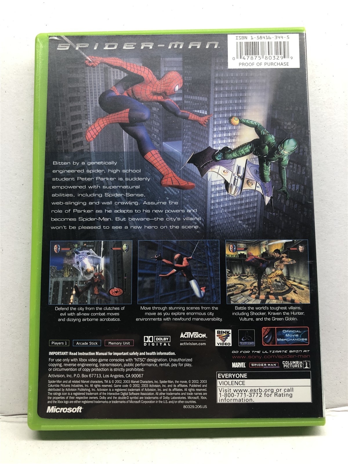 Spider-Man Platinum Hits (Microsoft Xbox, 2003) Clean Tested Working – Free Ship