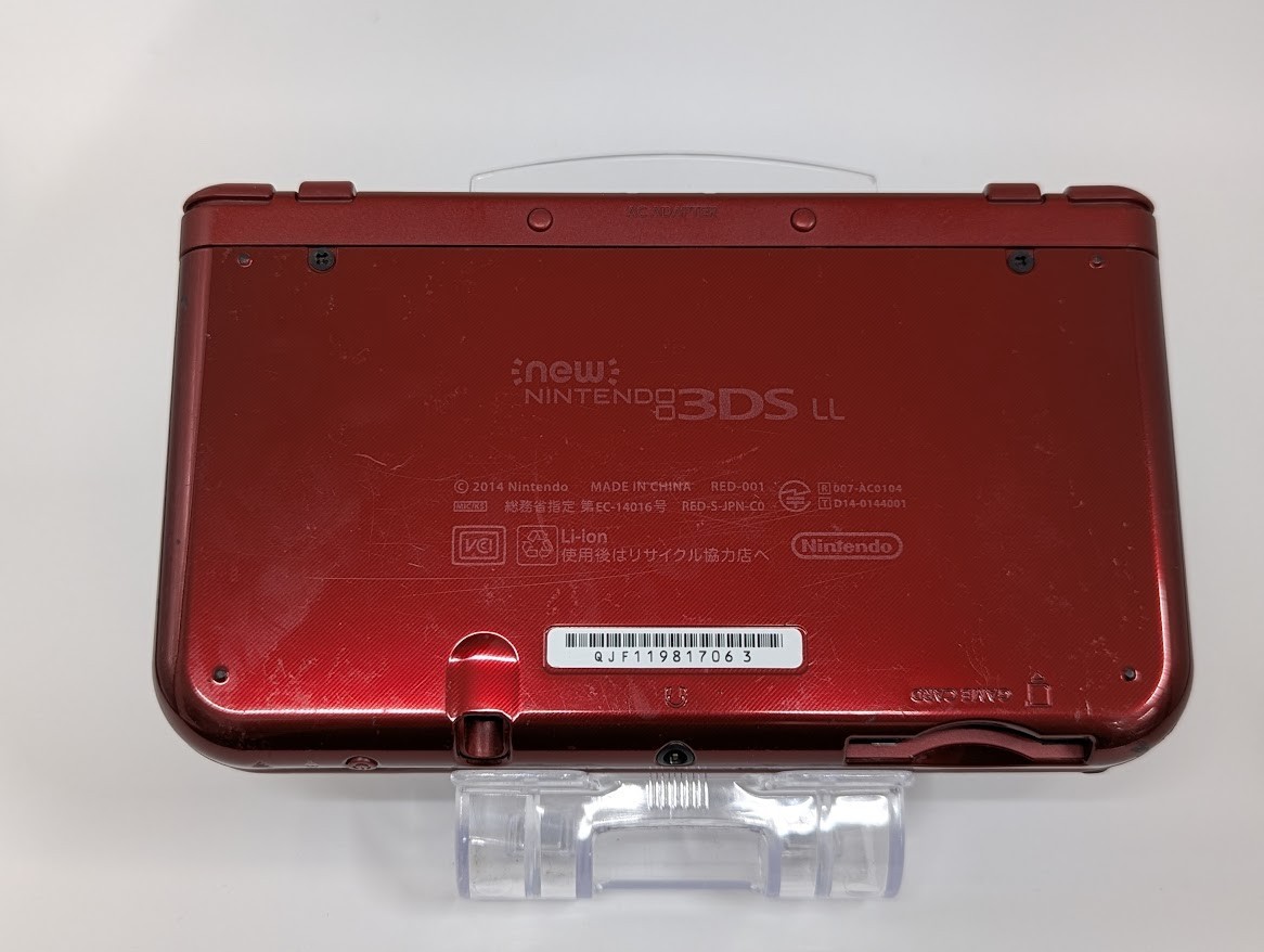 B104 Nintendo new 3DS LL XL console Metallic Red Japan w/pouch adapter fx