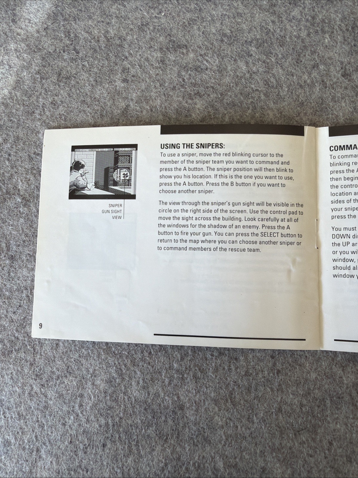 Rescue the Embassy Mission (NES, 1990) – Instruction Manual / Booklet Only