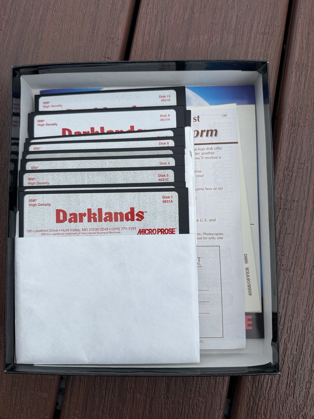 Darklands PC Big Box Game MS-DOS 3.5 Floppy Vintage 1992 MicroProse Classic RPG