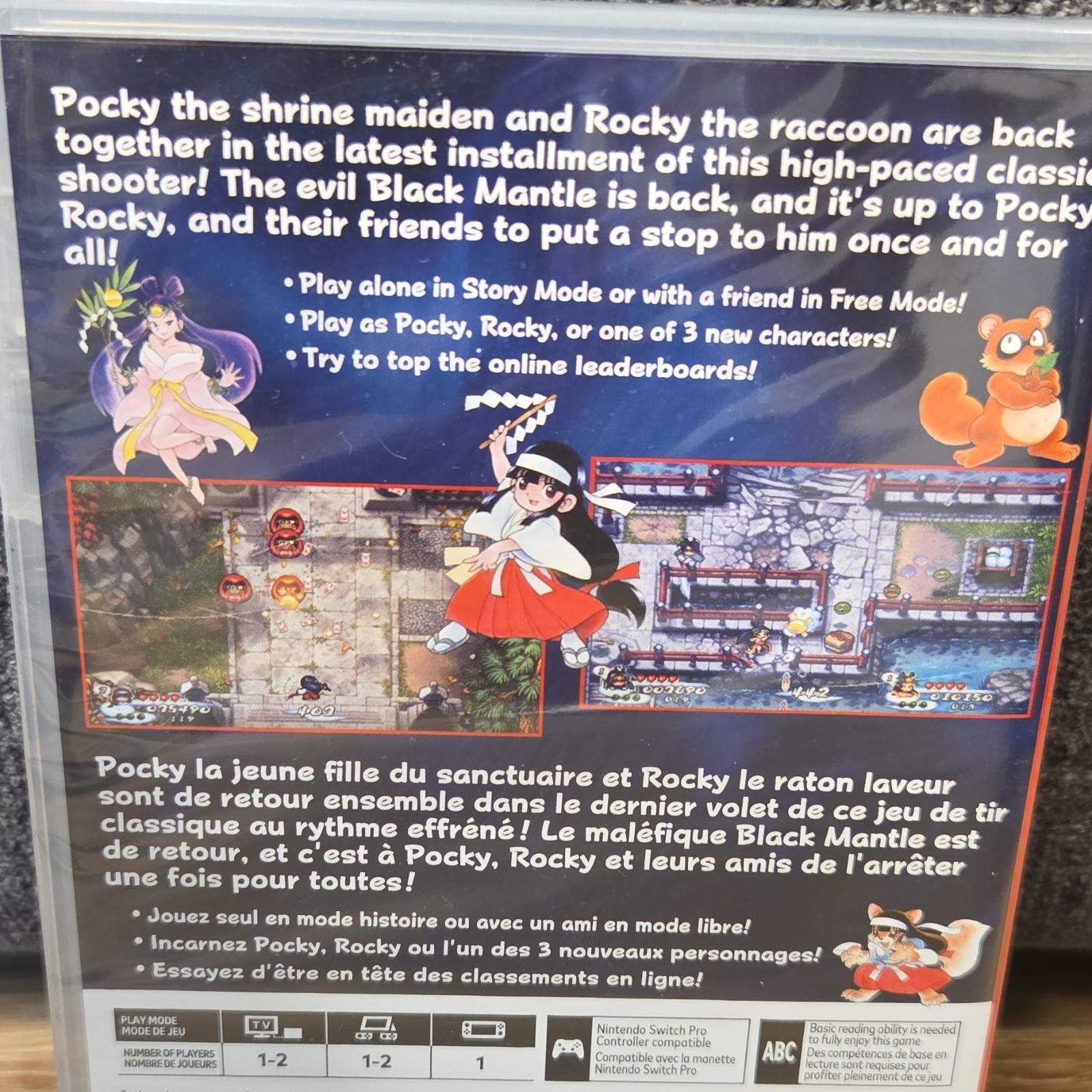 Natsume Pocky & Rocky Reshrined Nintendo Switch E10+ Multiplayer Game NEW/SEALED