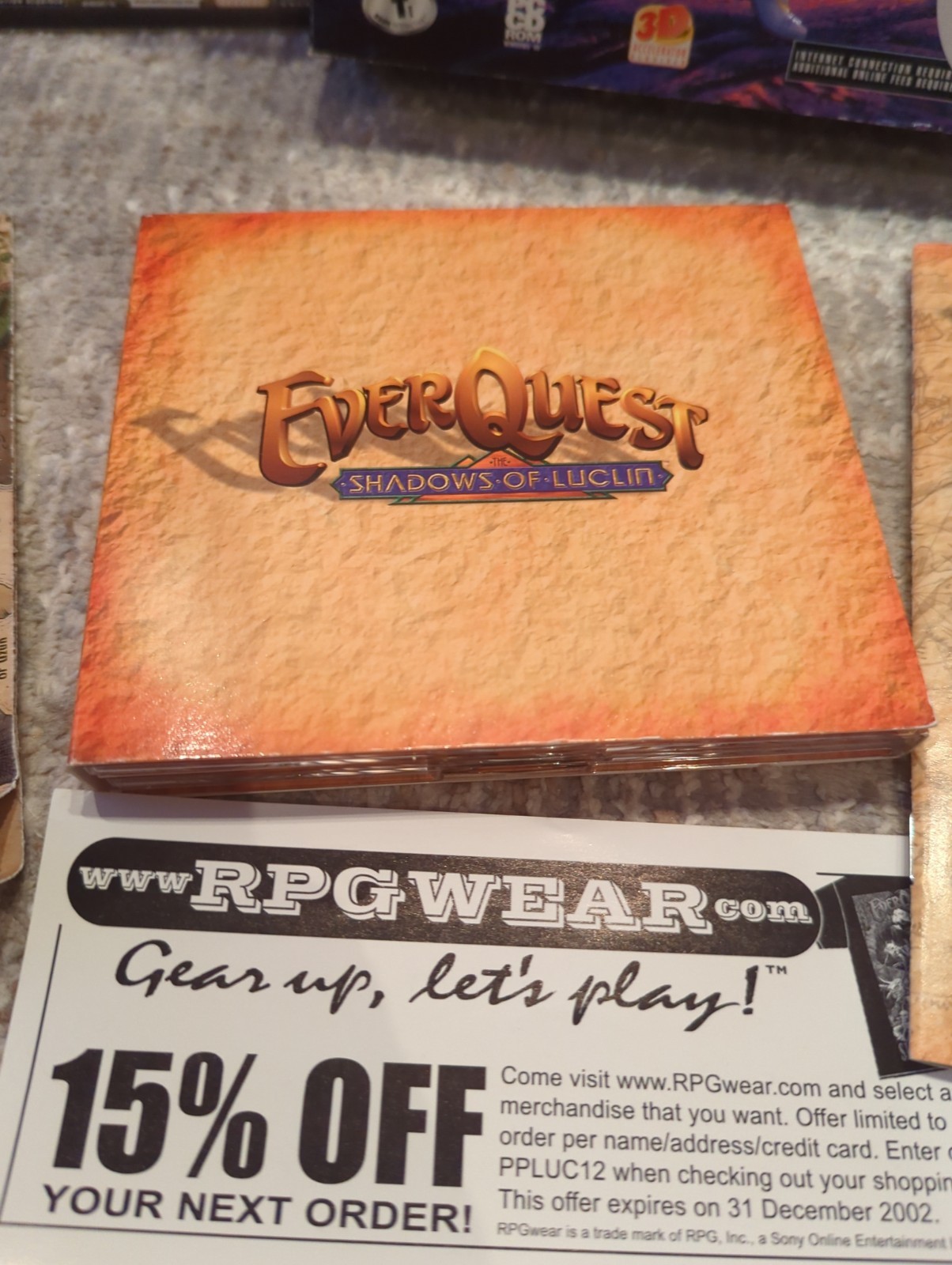 EverQuest + Shadows Of Lucin PC Game Big Box 1998 Lot With Extra Map See Descrip