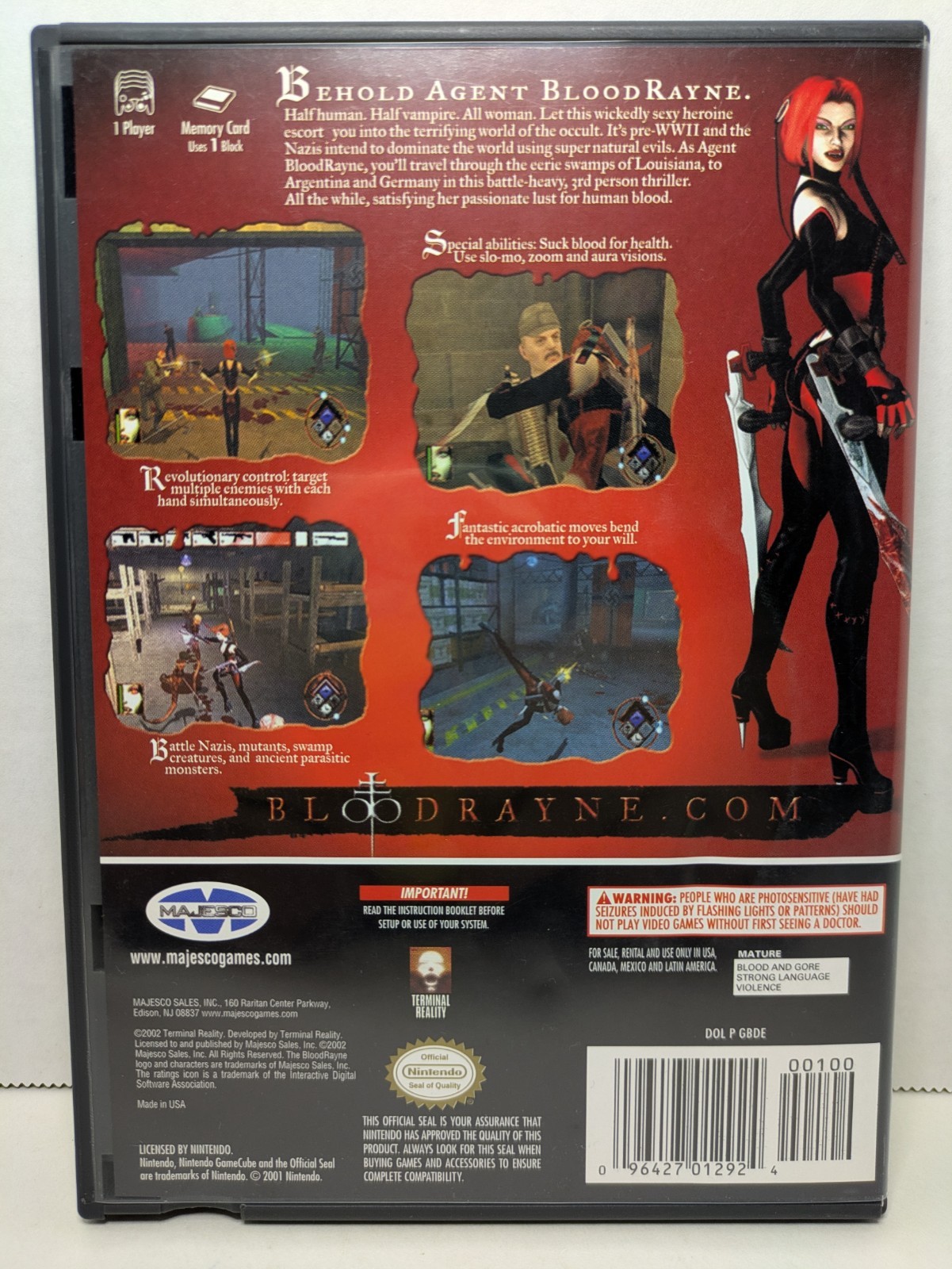BloodRayne (Nintendo GameCube, 2002) CIB Complete Tested Working