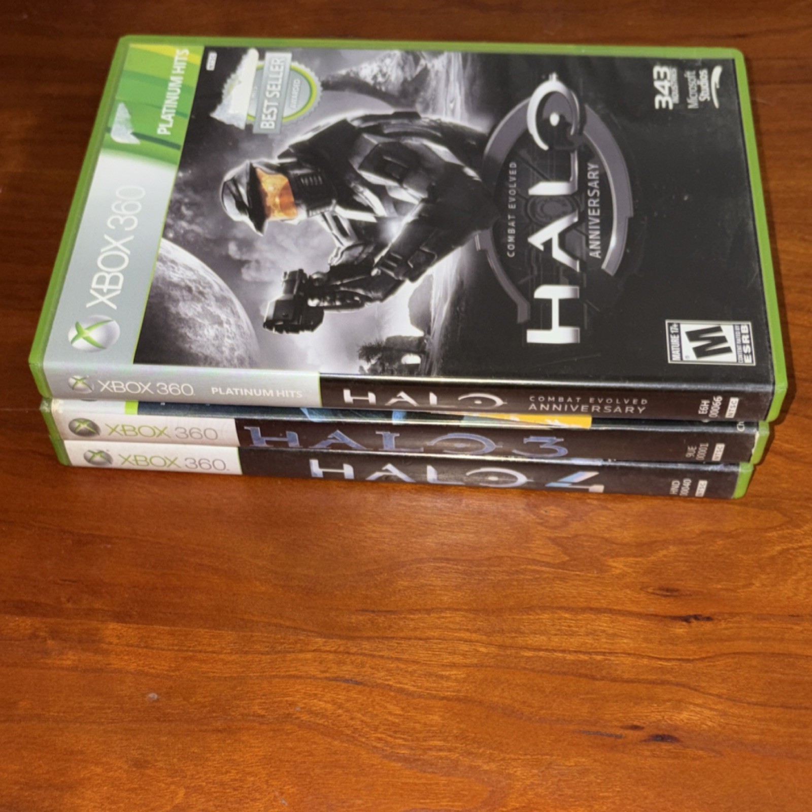 Microsoft Bungie 343 Industries Halo Xbox 360 Game Lot: Anniversary, 2, 3, 4