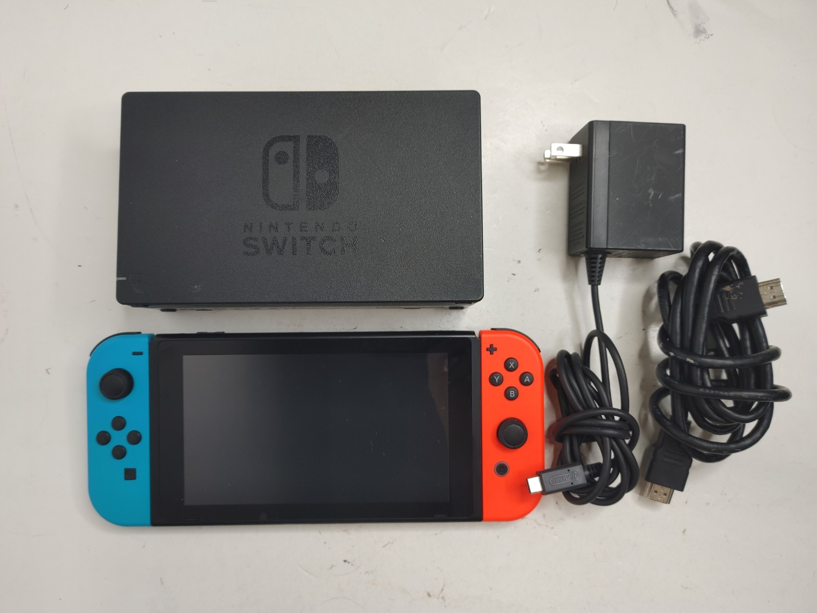Nintendo Switch HAC-001 Console w/ Dock, Red/Blue Joy-Con