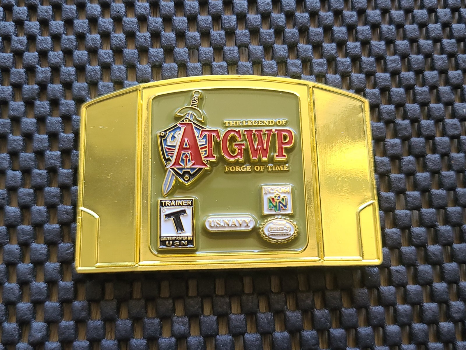Legend of Zelda Ocarina of Time Challenge Coin Medal Nintendo 64 Promo US NAVY G