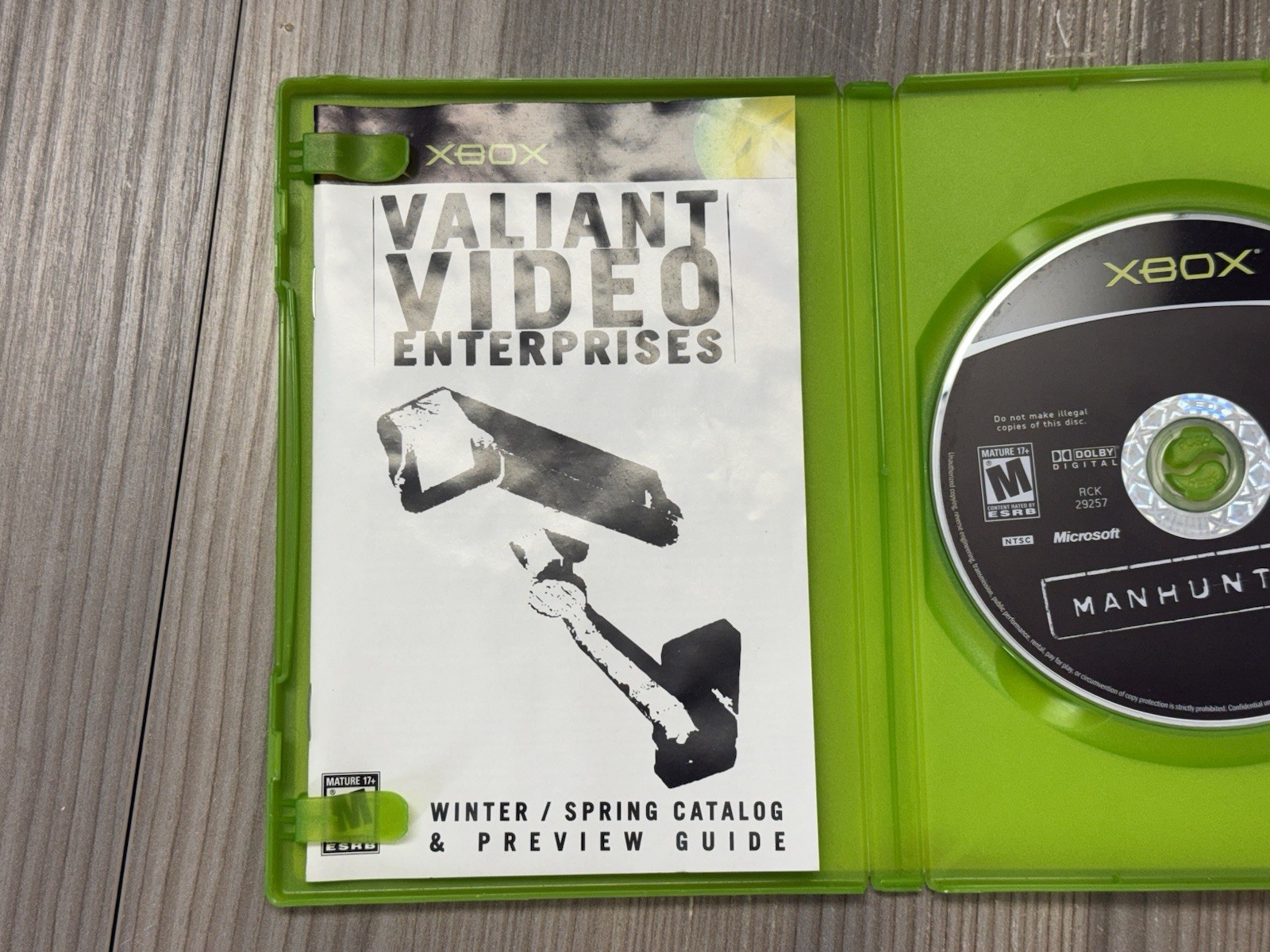 Manhunt (Microsoft Xbox, 2004) Complete in Box with Manual & Reg Card Resurfaced