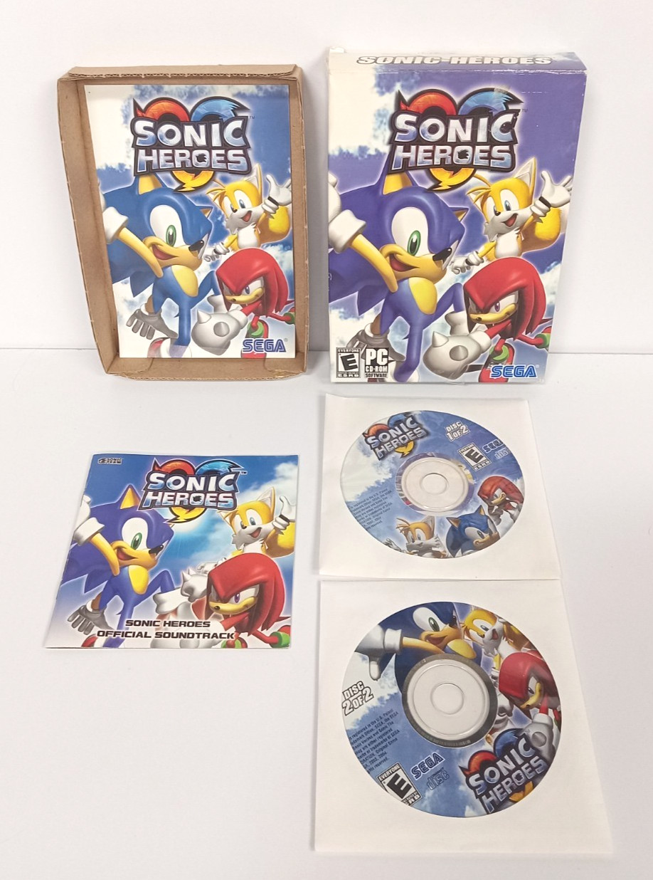 Sega Sonic Heroes (PC Game, 2004) – CIB Complete, Rare Big Box! – Free Ship!