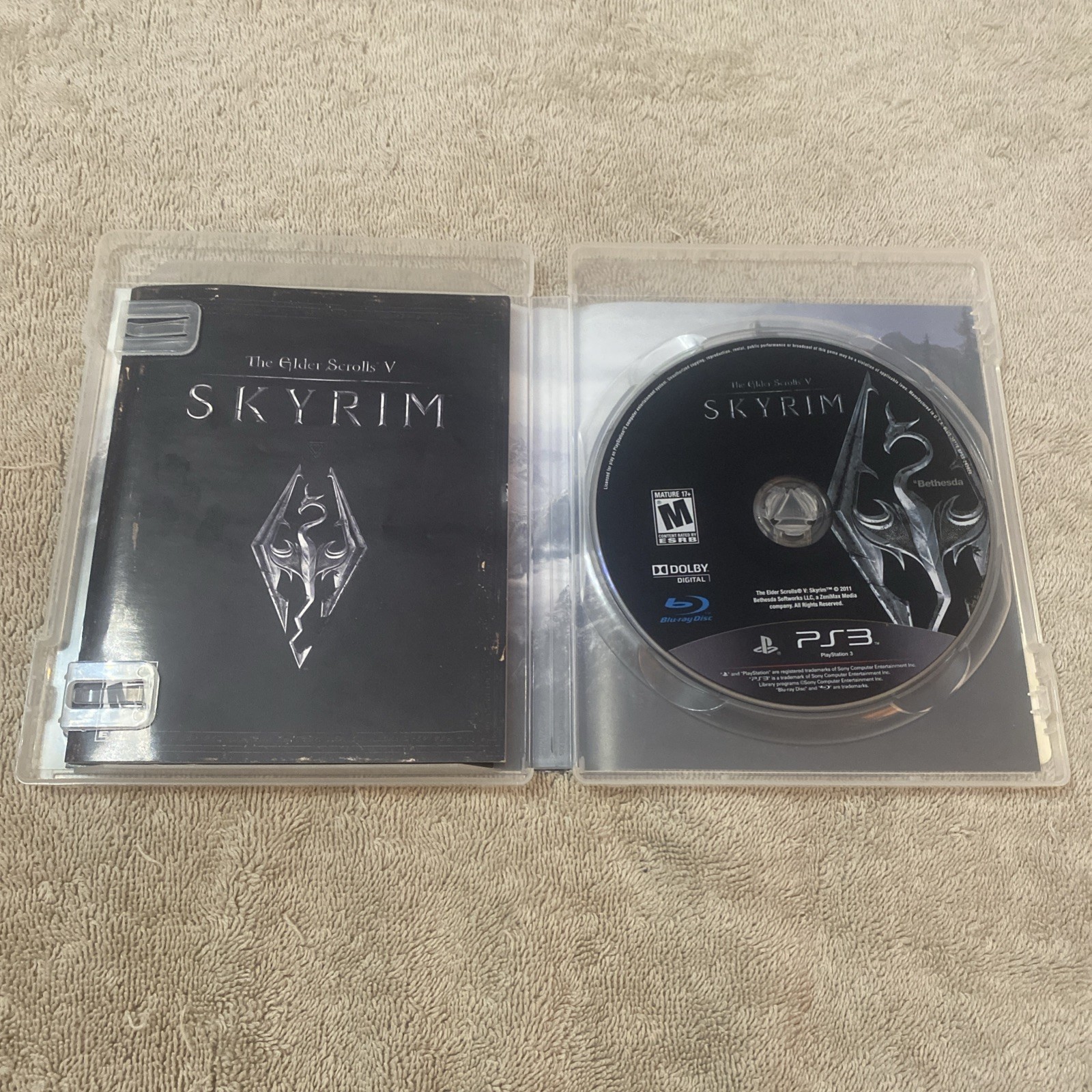 The Elder Scrolls 5 V: Skyrim for PlayStation 3 PS3 With Manual Tested Action M