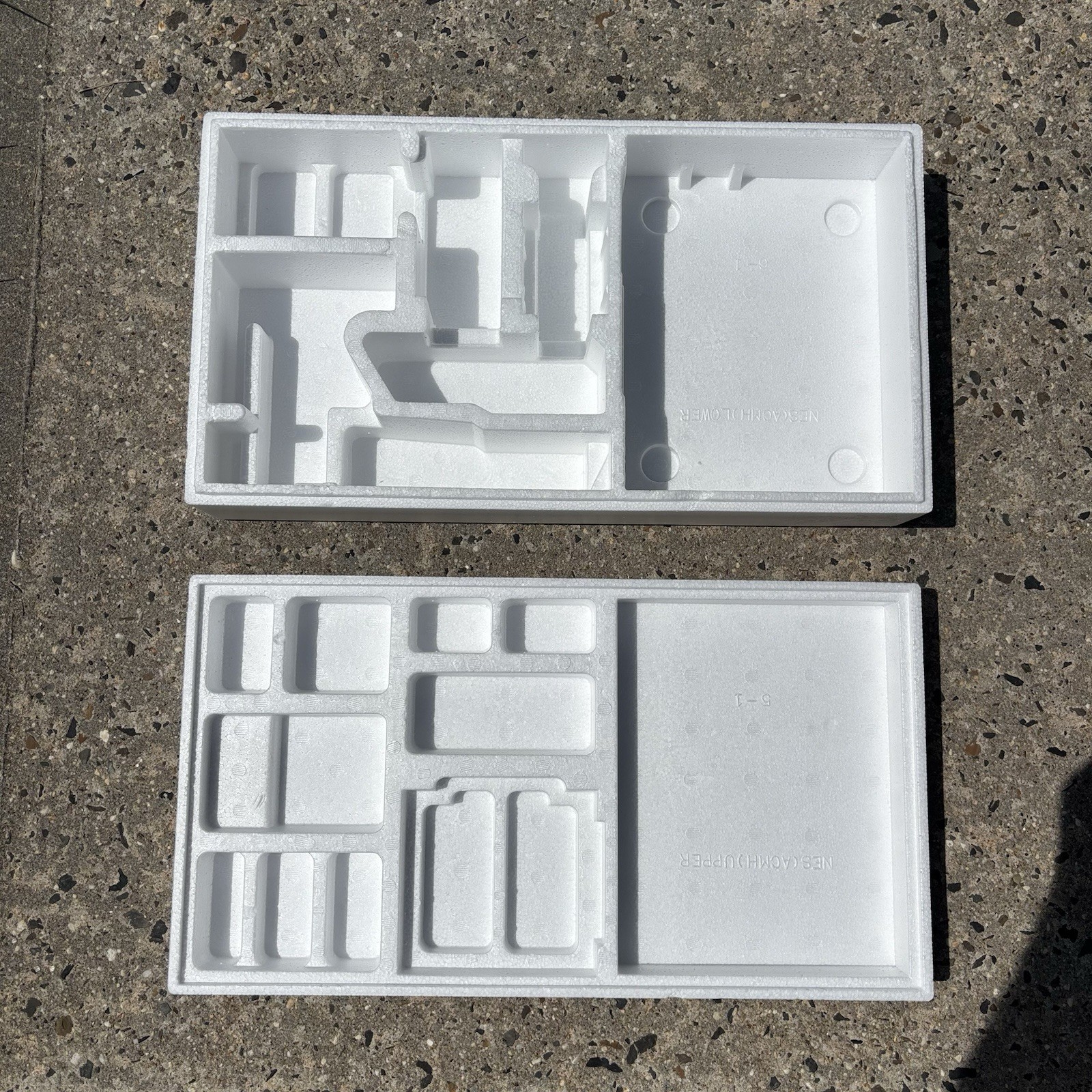 Original Nintendo NES Action Set Console BOX ONLY w/ Styrofoam Inserts & more