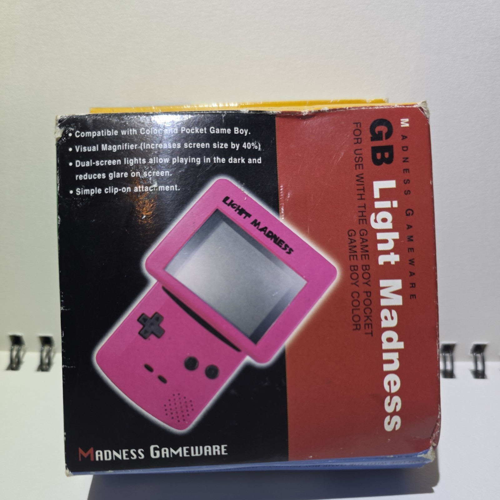 Light Madness Game Boy Light Magnifier Attachment Transparent Pink – Works!