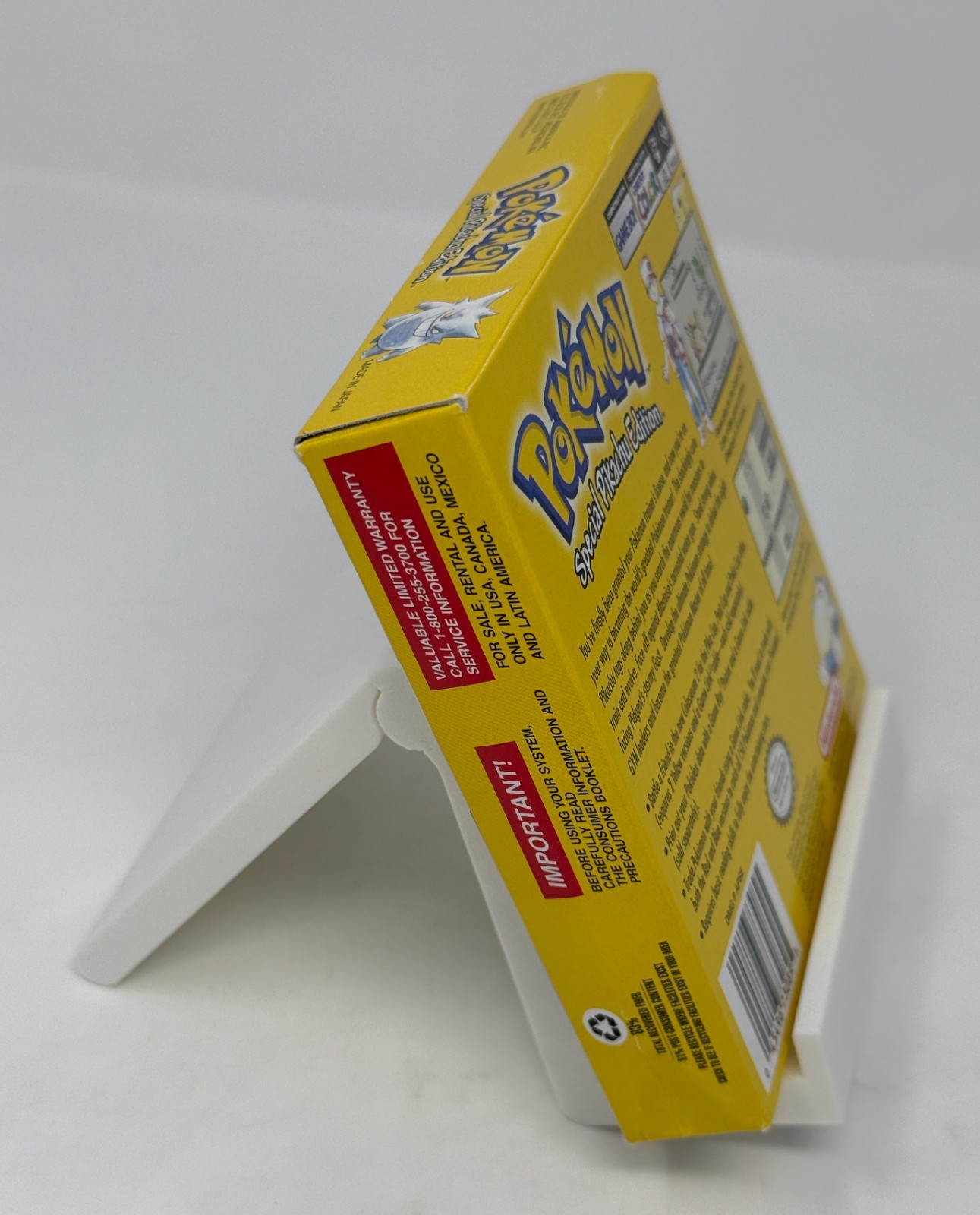 Pokemon Yellow First Print Box COMPLETE CIB (Game Box Manual) Nintendo Game Boy