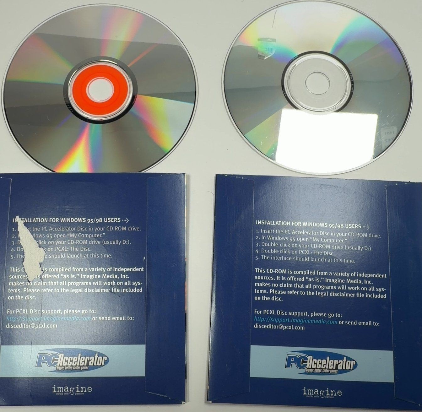PC Accelerator October 1999 Demo Discs Driver Star Wars Racer Eidos Games Used