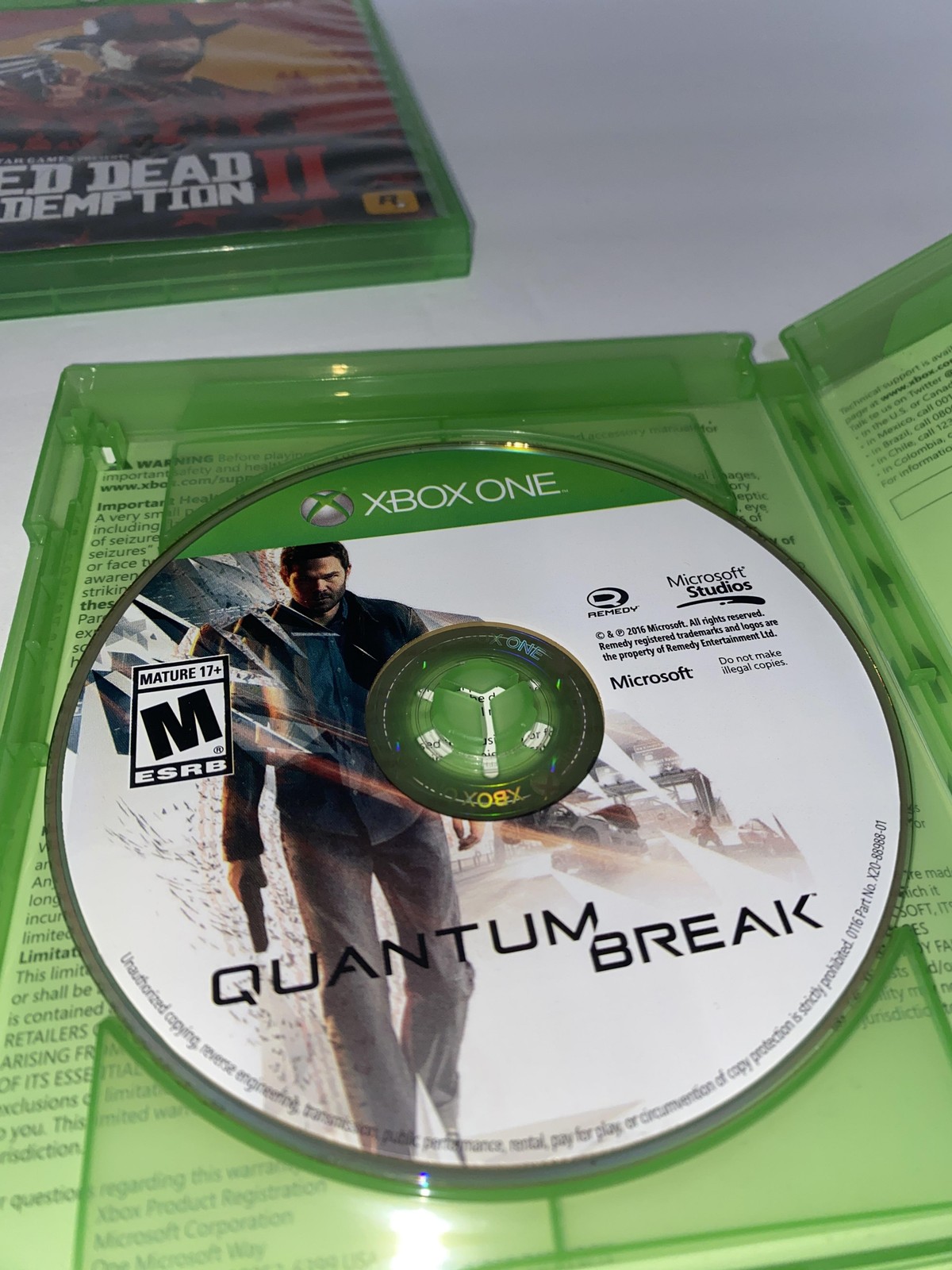 Xbox One Game Lot Of 4 Mafia III Red Dead 2 Mortal Kombat XL Quantum Break