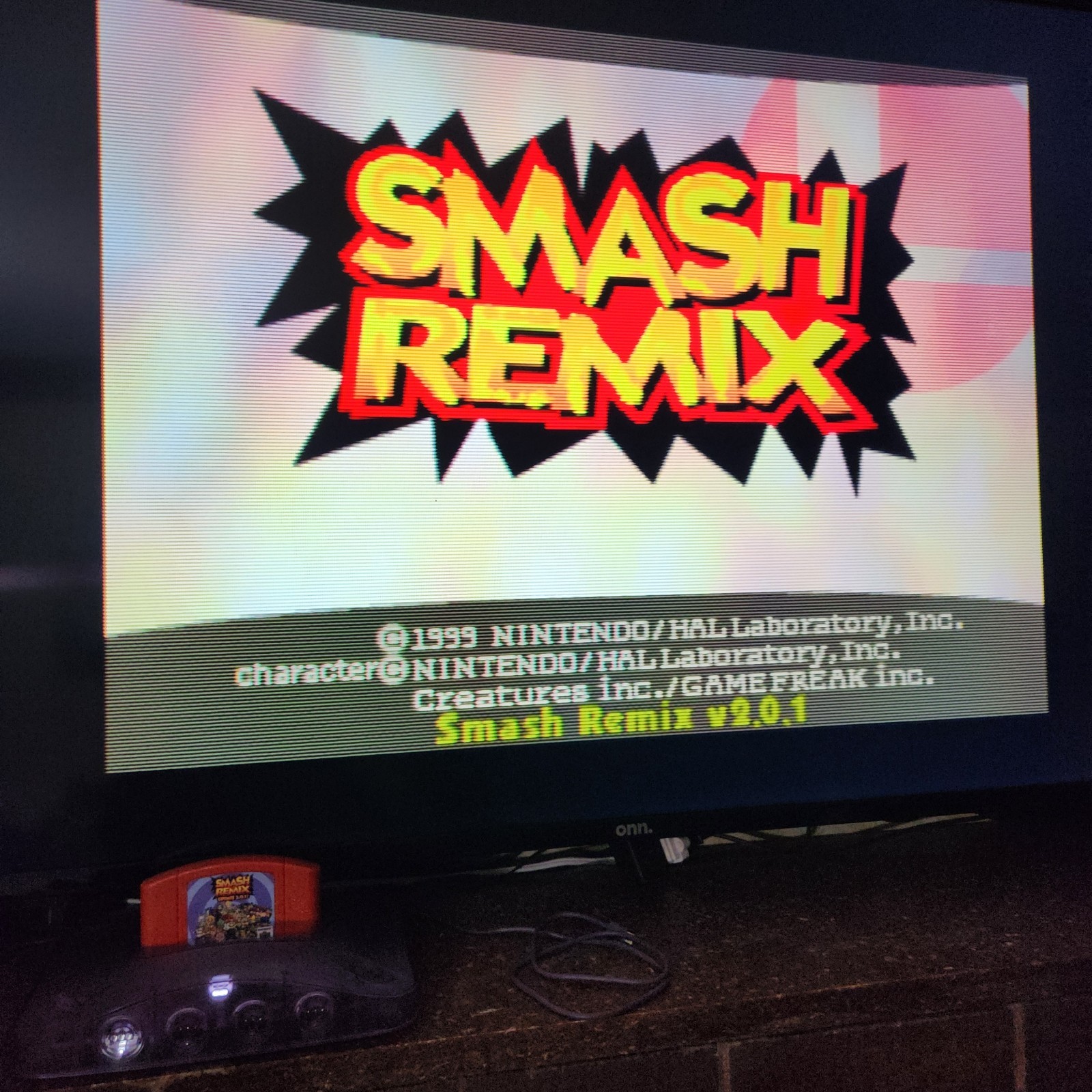 Smash Remix v2.0.1 – Nintendo 64 – Red Cart, Tested & Working