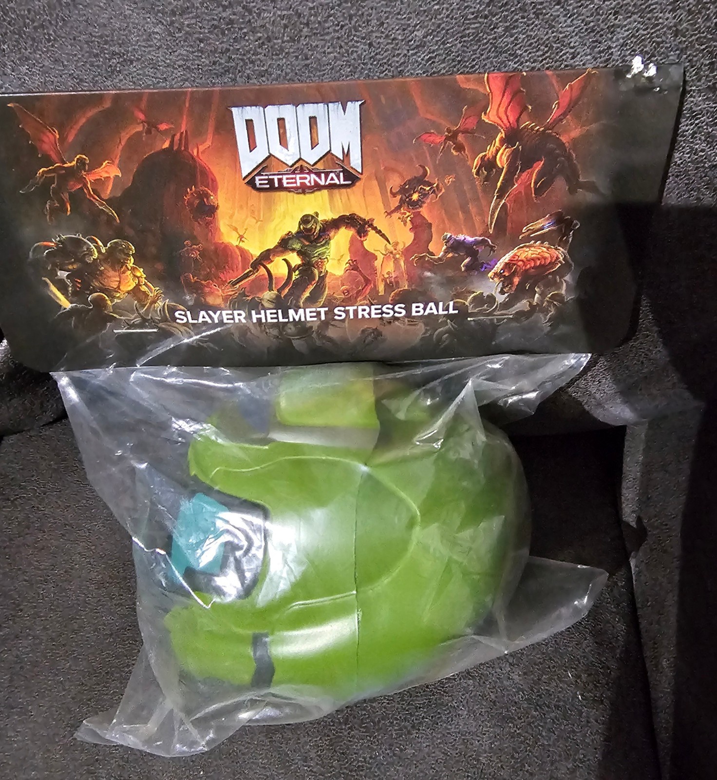 Loot Crate Exclusive Doom Eternal Slayer Helmet Stress Ball New in Bag Gaming