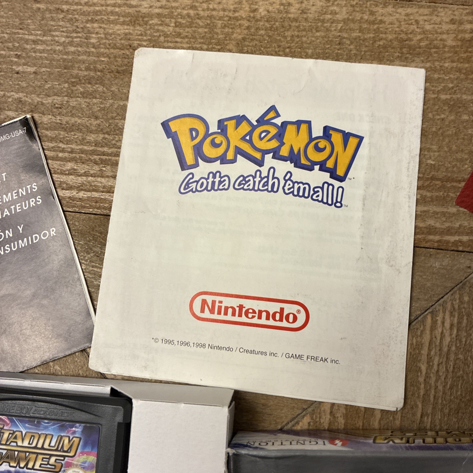 Pokemon Stadium N64 Red Blue Yellow Gameboy Insert March 2000 Poster + Guide!!!