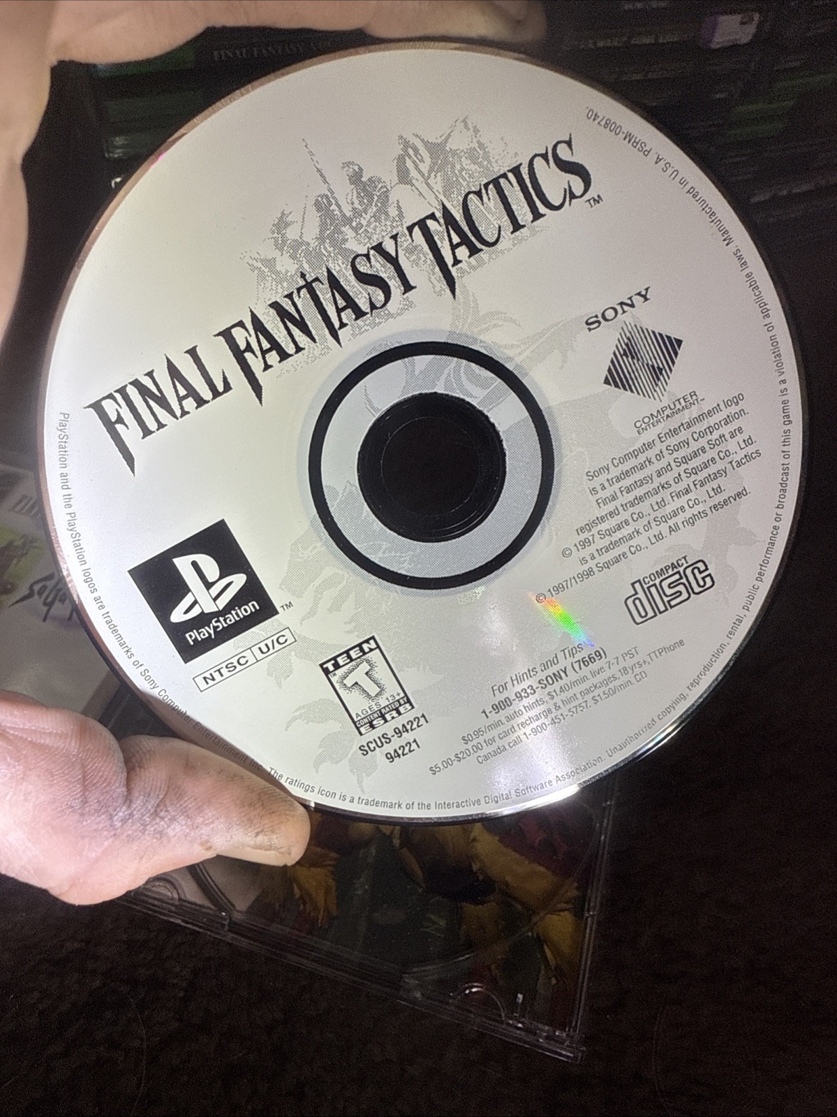 Final Fantasy Tactics PS1 PlayStation 1 Complete Manual Near MINT condition Disc