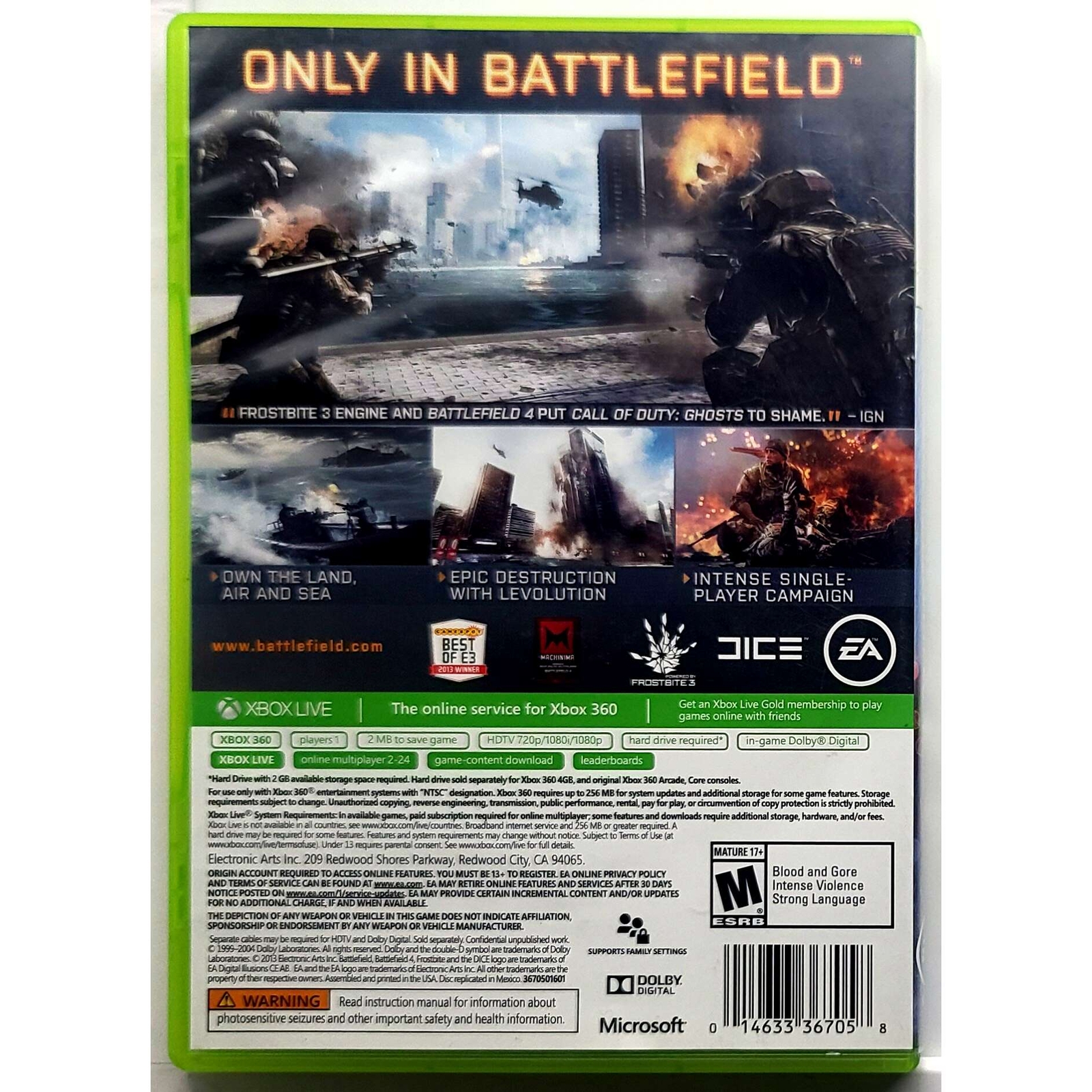 Battlefield 4 – Microsoft Xbox 360 Pristine Authentic Game 180 Day Guarantee