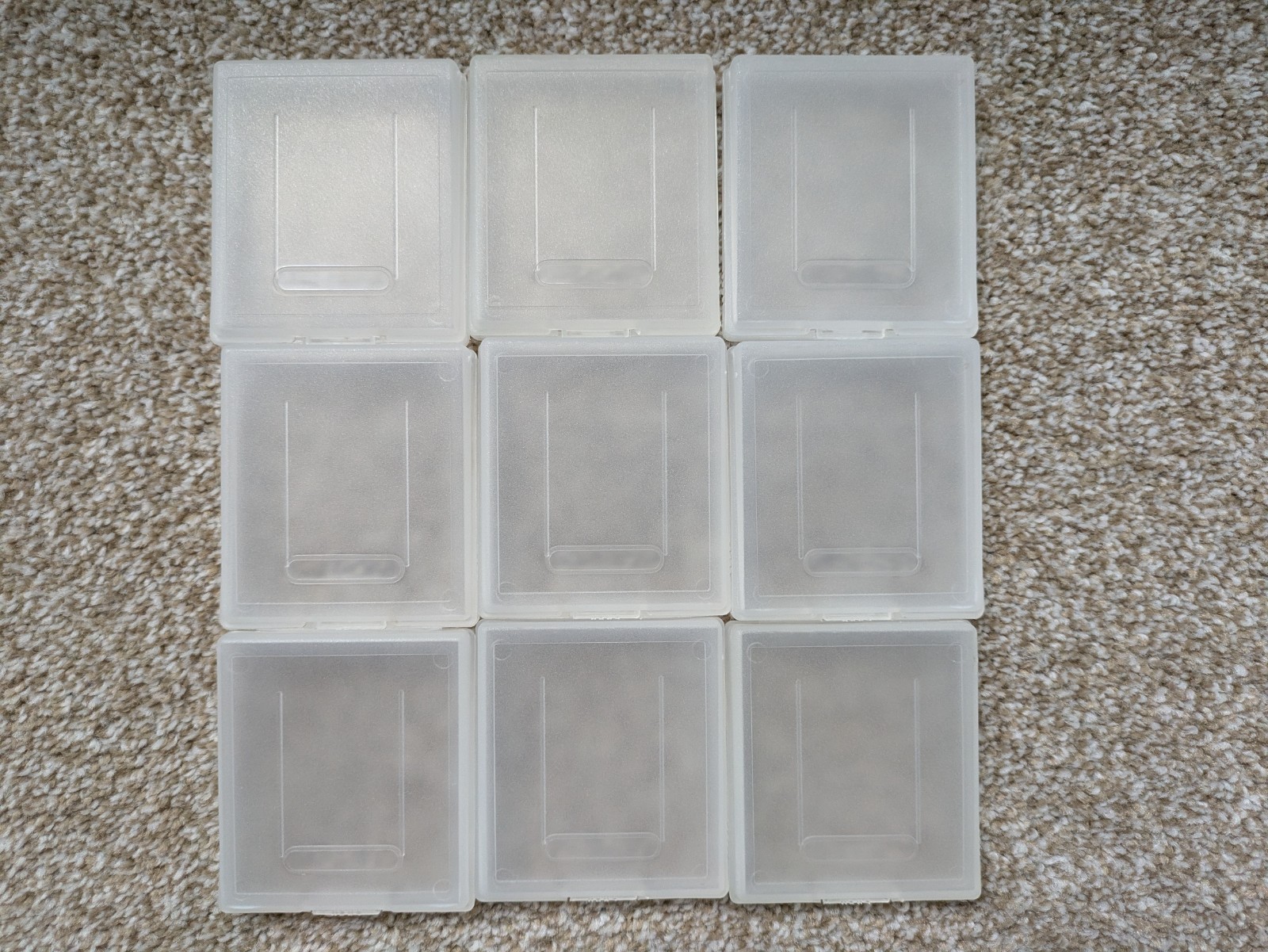 Lot of 16 Clear Generic Dust Cover Clamshell Cases – 9x Game Boy DMG/GBC, 7x GBA