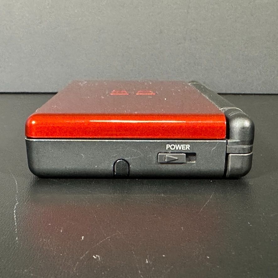 Nintendo DS Lite Handheld Gaming Console Crimson Red w Black TESTED & WORKING