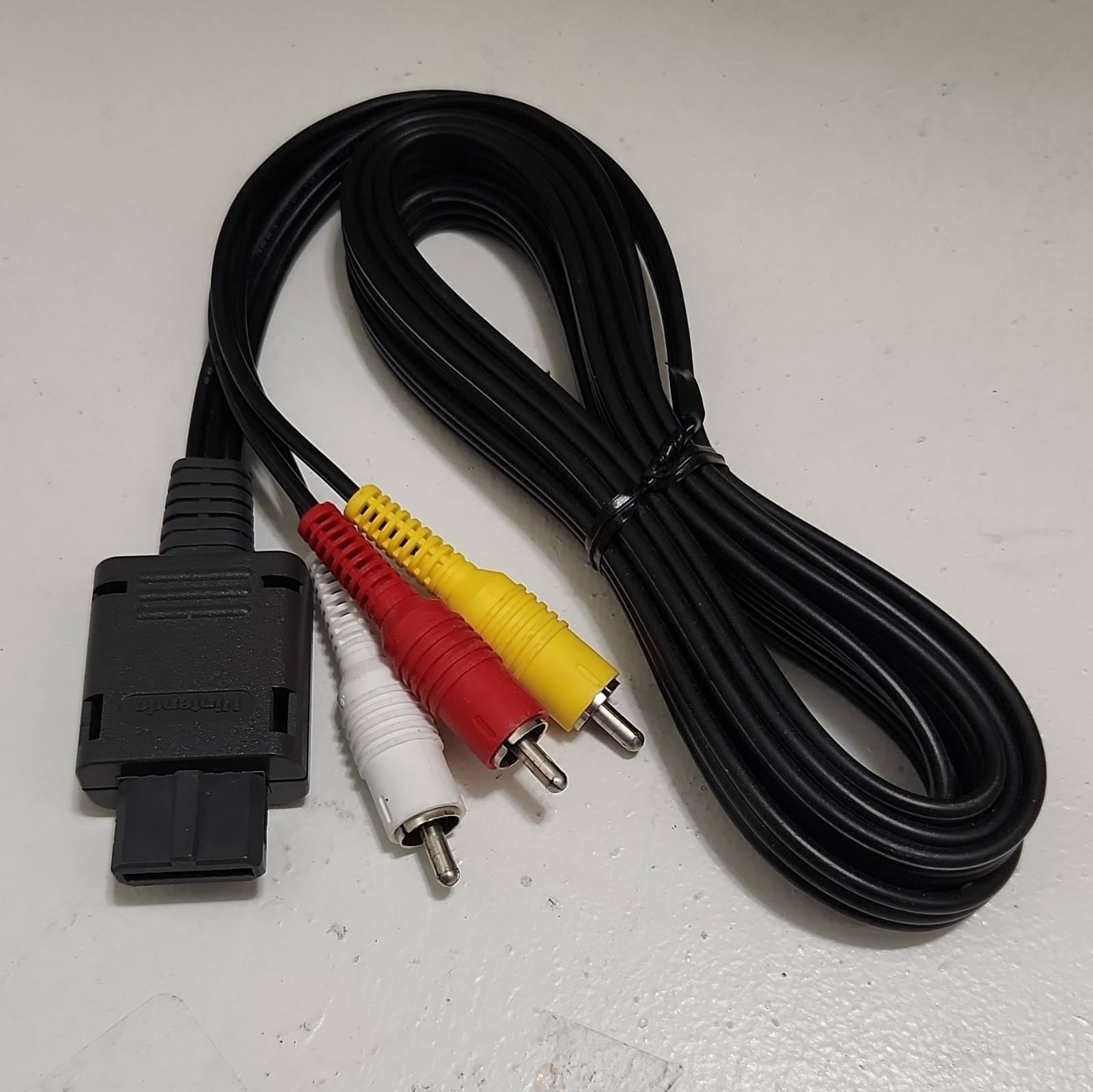 Nintendo 6ft Black Composite RCA AV Cable for Nintendo 64 & Super Nintendo SNES
