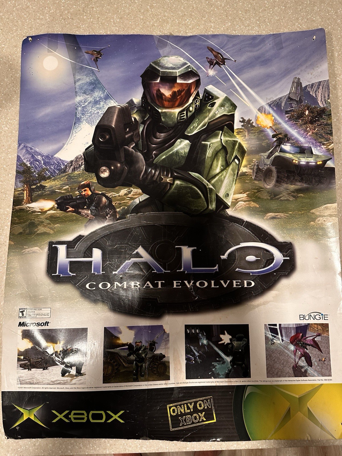 INSANE GRAIL “T” Rating Halo Combat Evolved Xbox Promotional Poster – 22 X 28